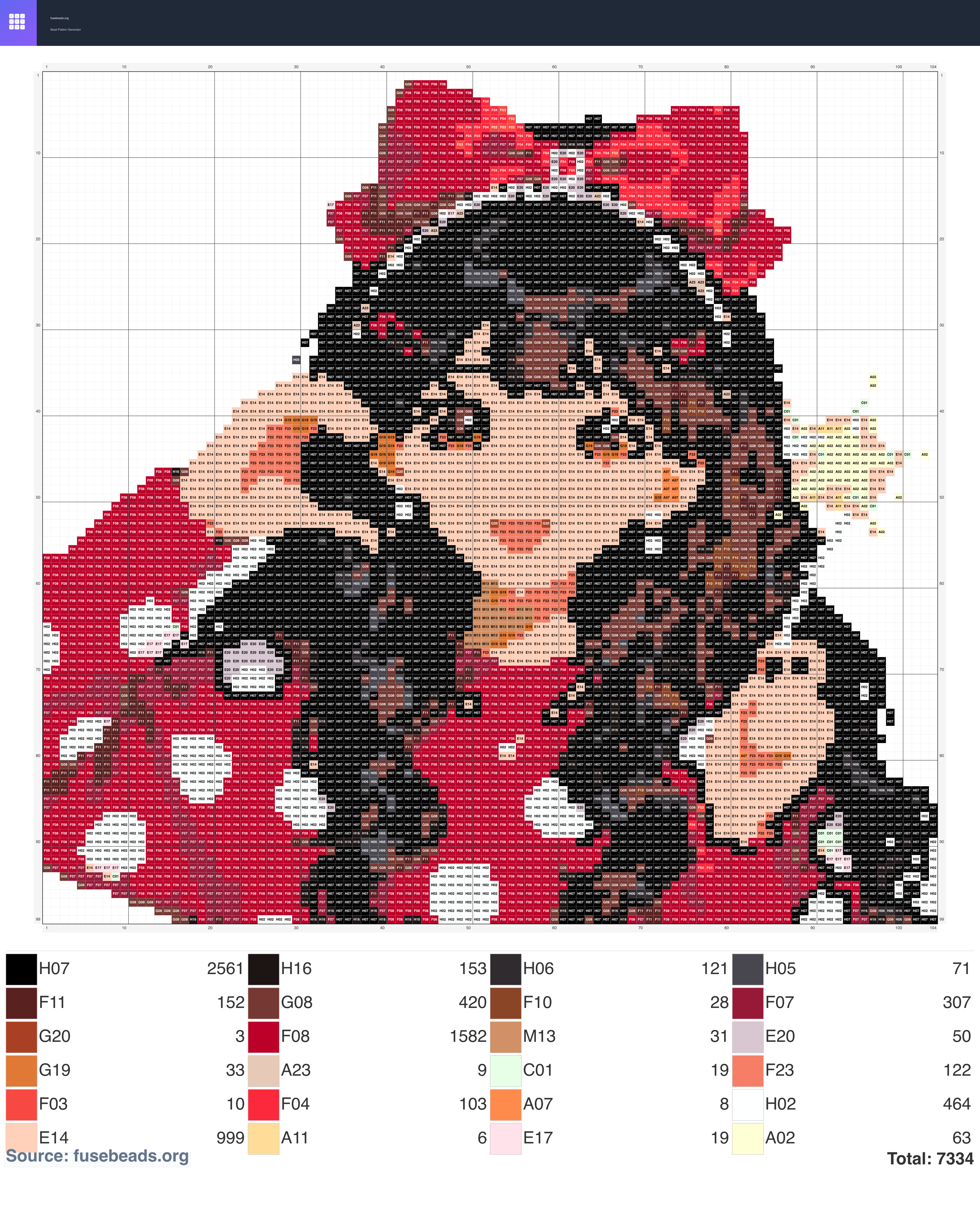 Happy Girl perler beads pattern