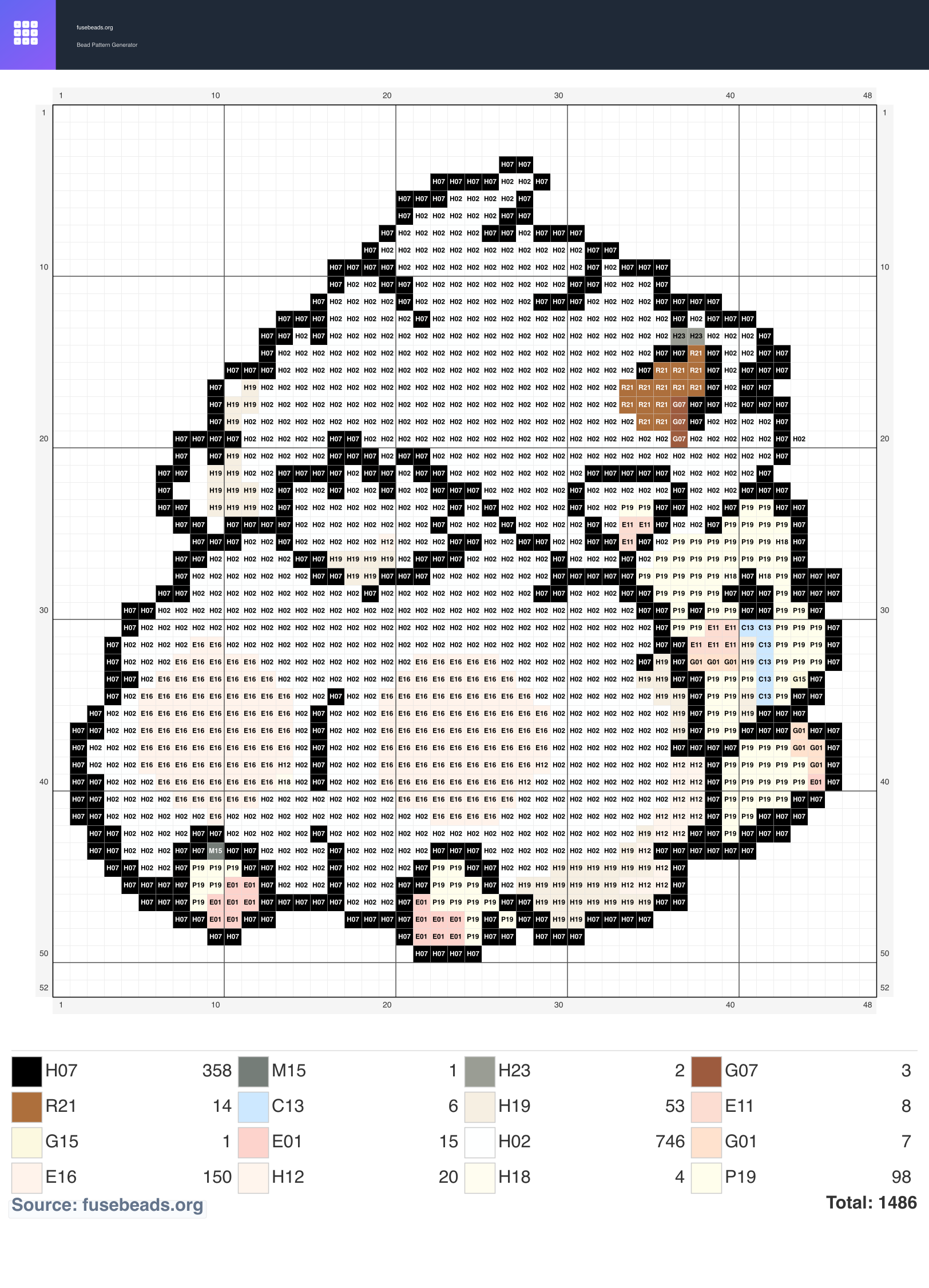 Lazy Sheep perler beads pattern
