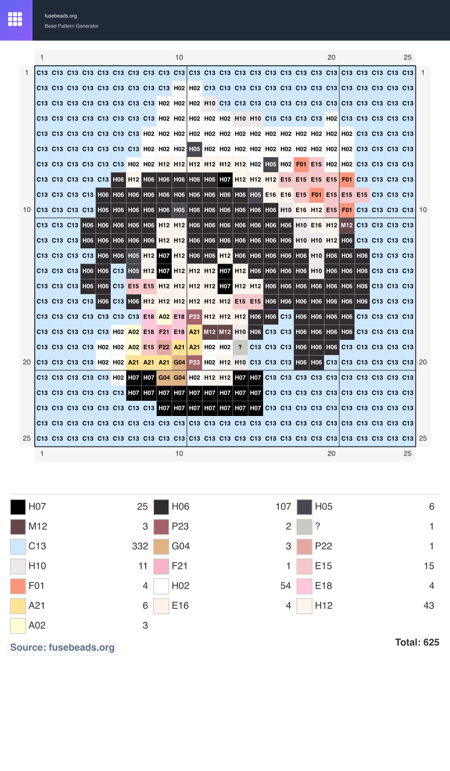 Kawaii #2259 perler beads pattern