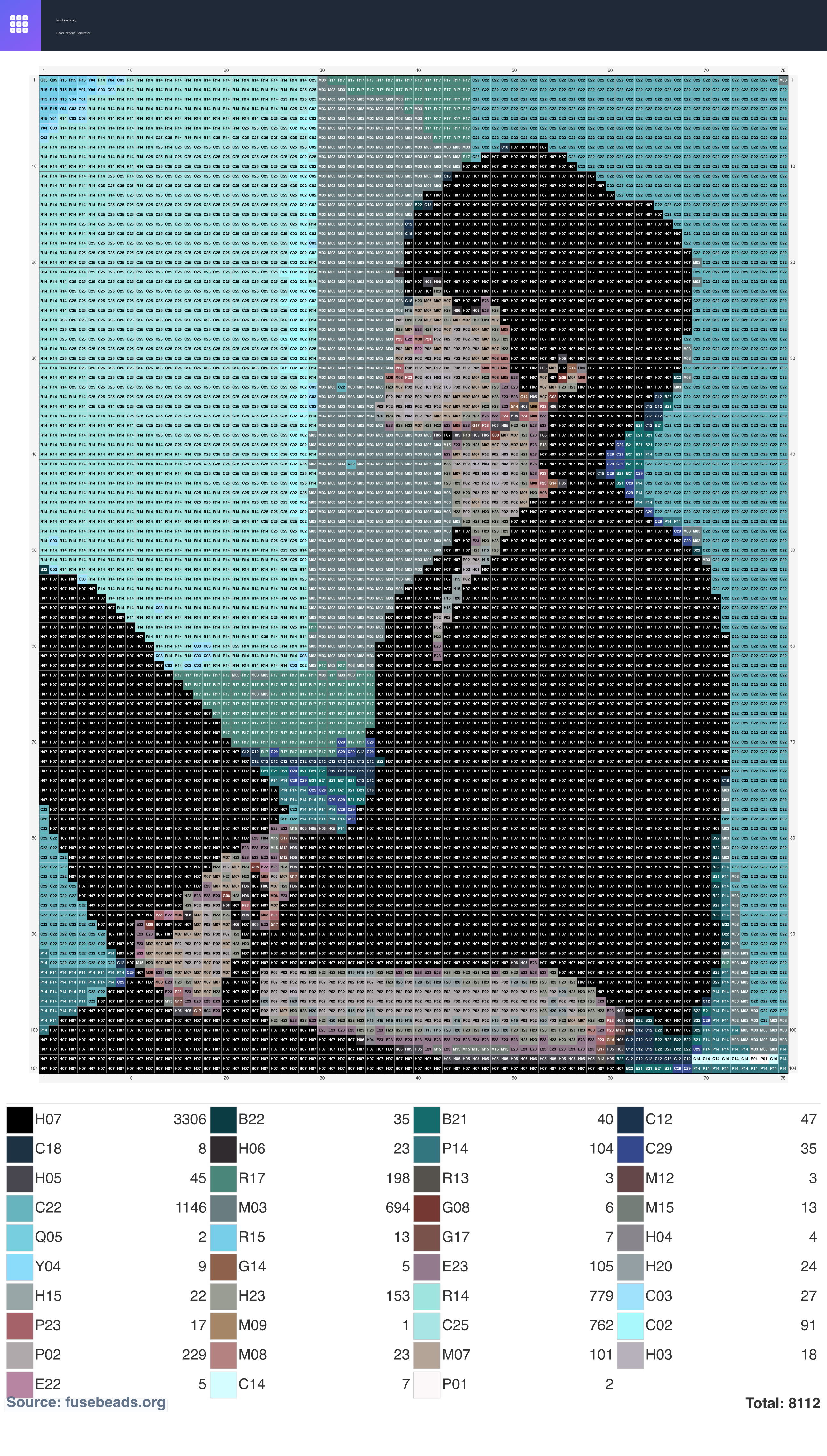 Kawaii #2309 perler beads pattern