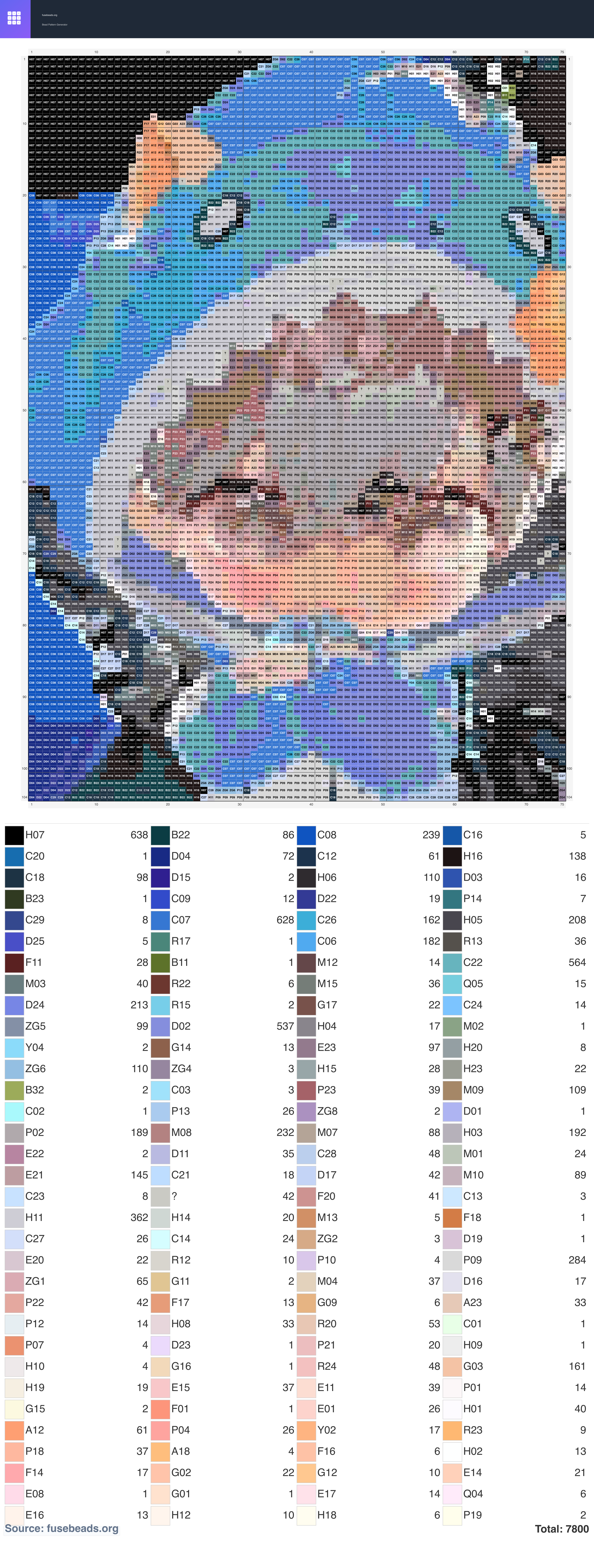 Kawaii #2312 perler beads pattern