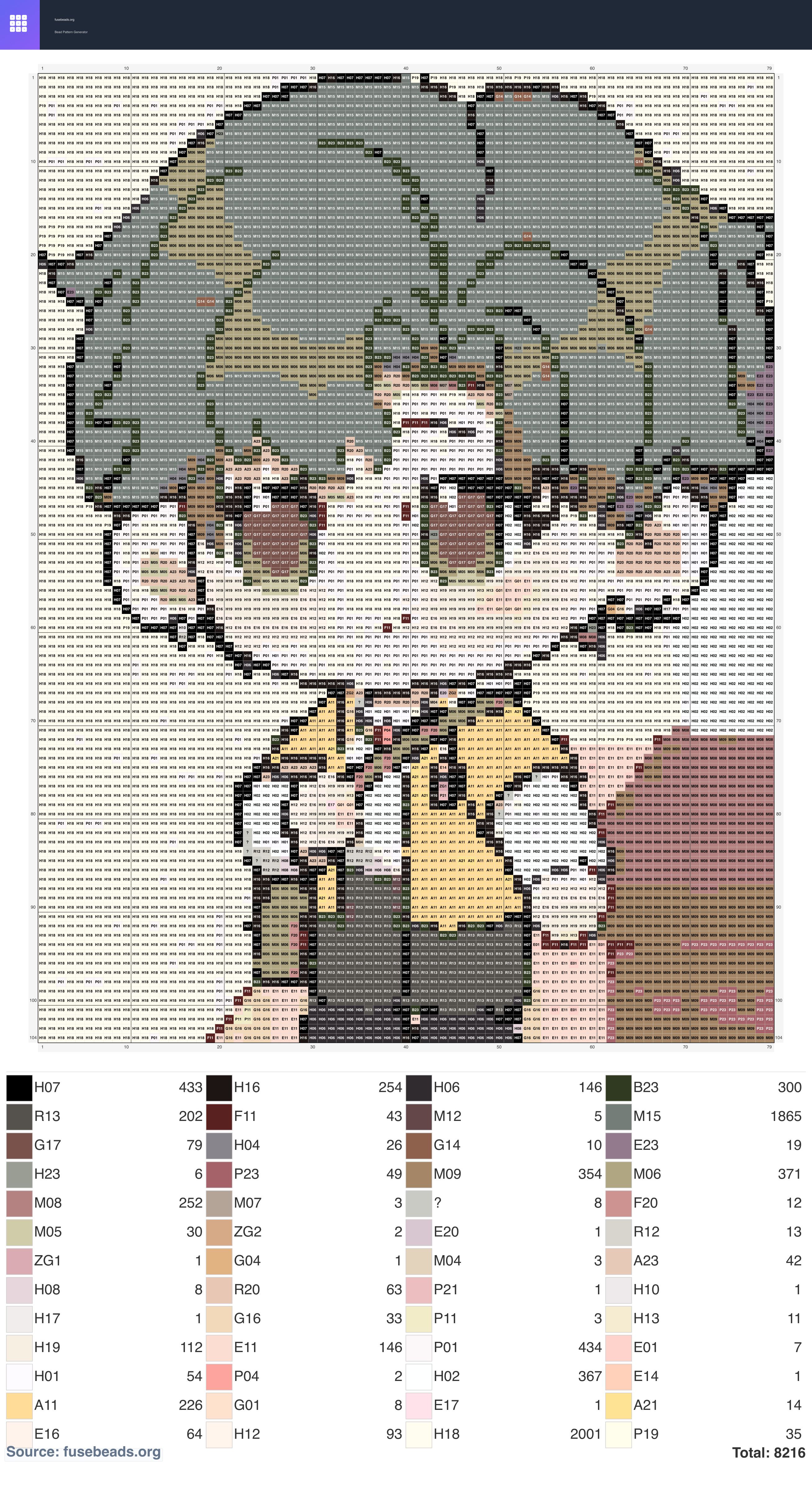 Kawaii #2321 perler beads pattern