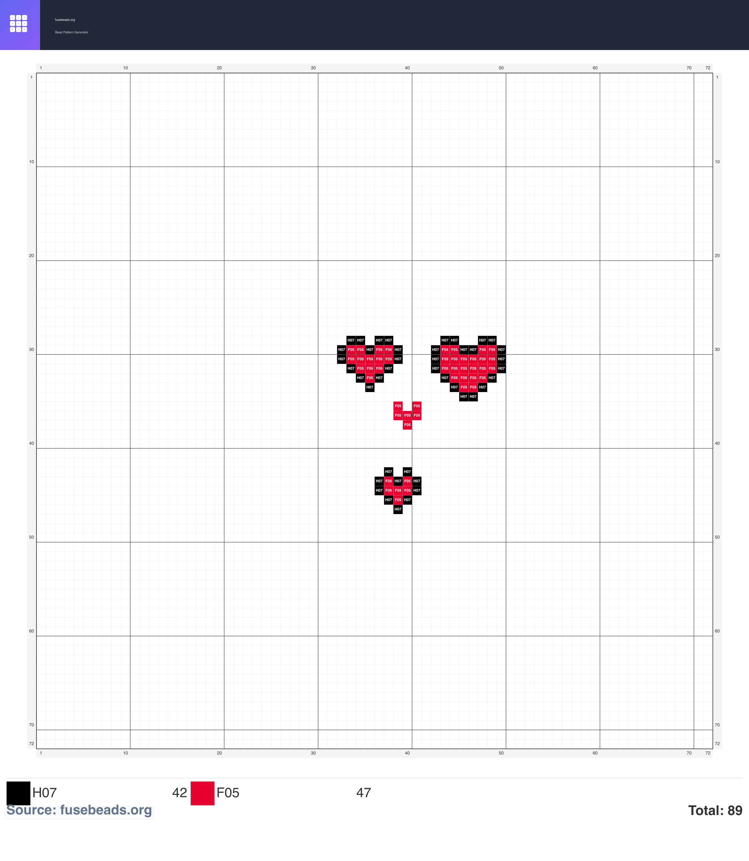 ❤️ perler beads pattern
