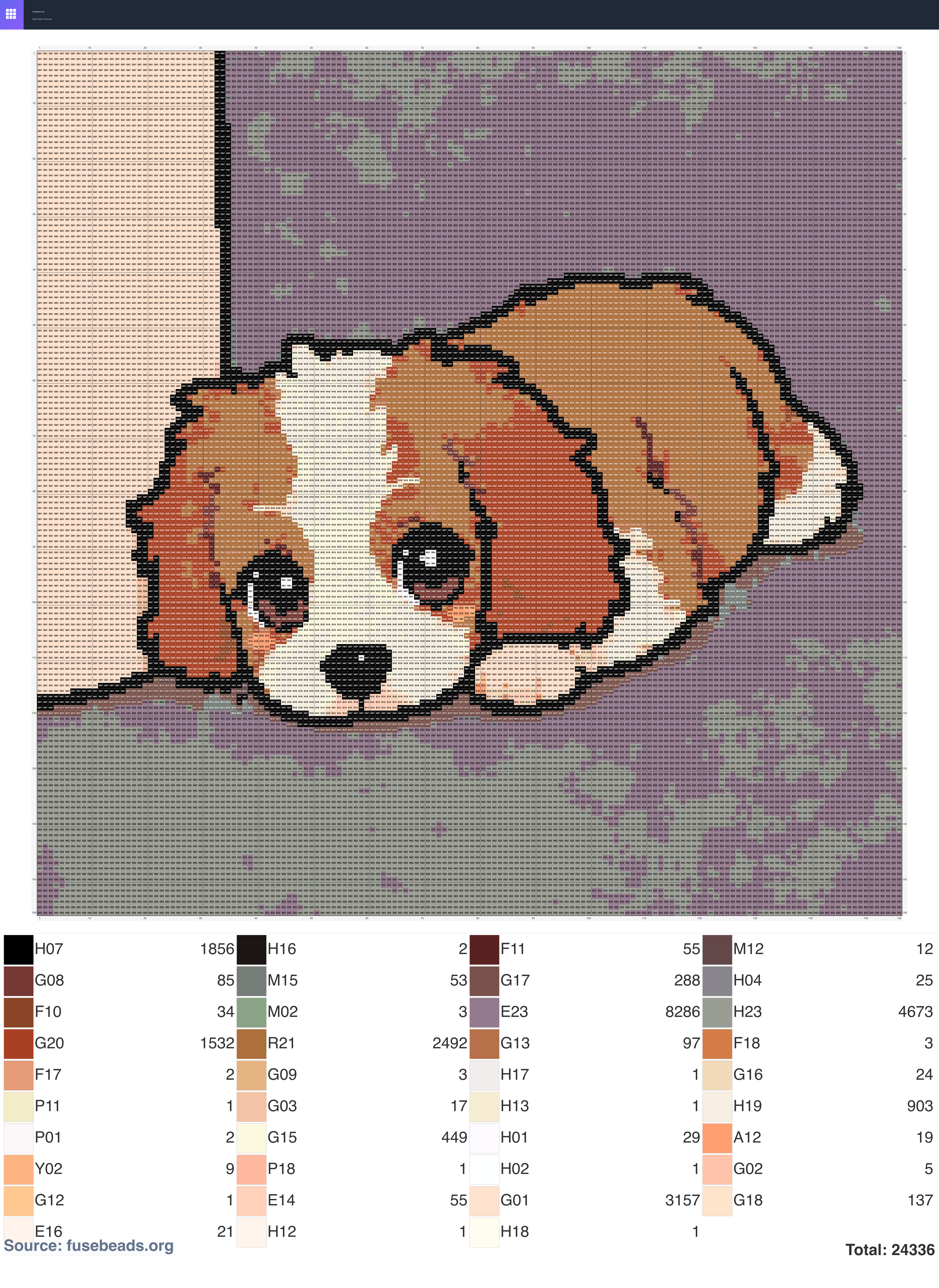 Kawaii #2326 perler beads pattern