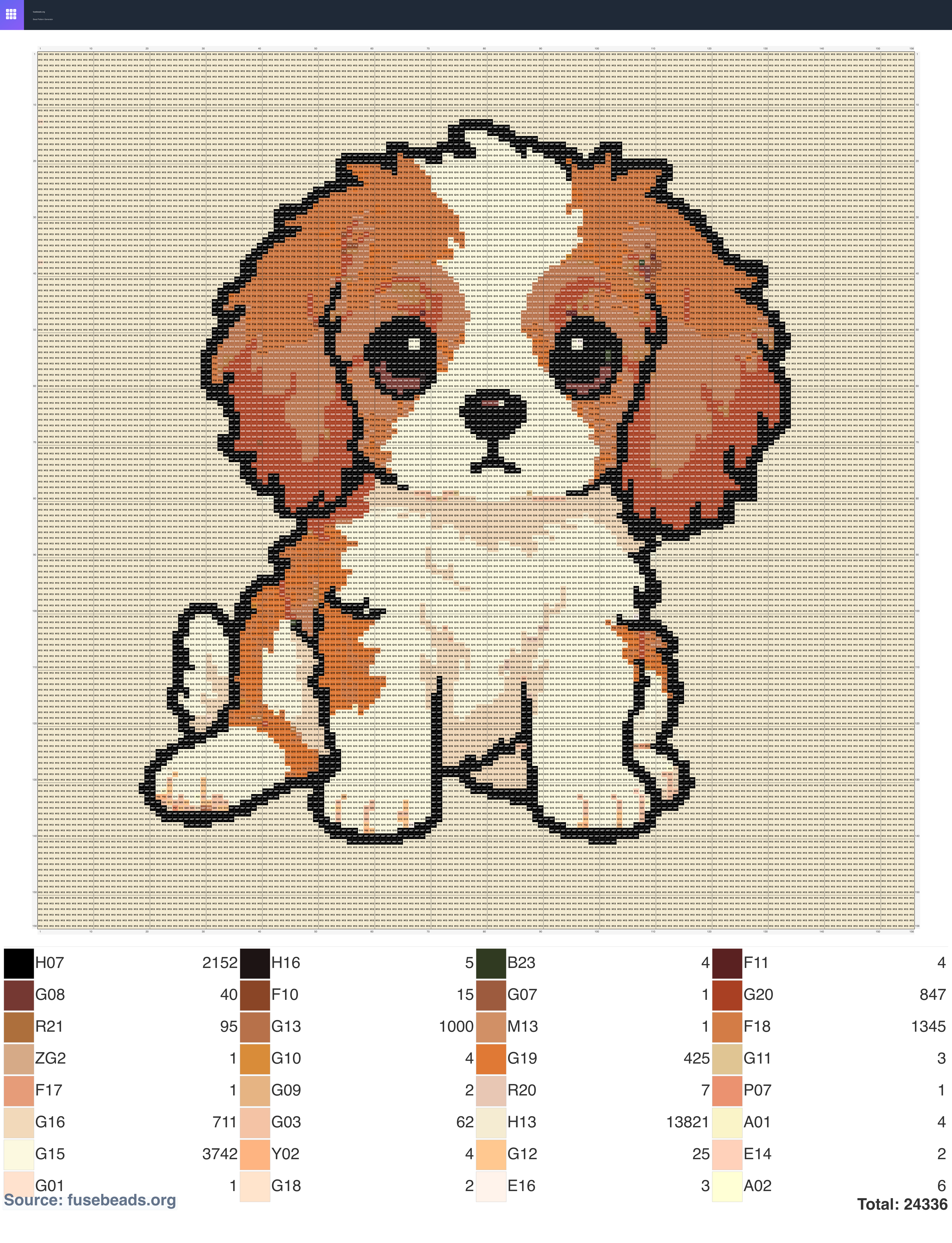 Kawaii #2330 perler beads pattern