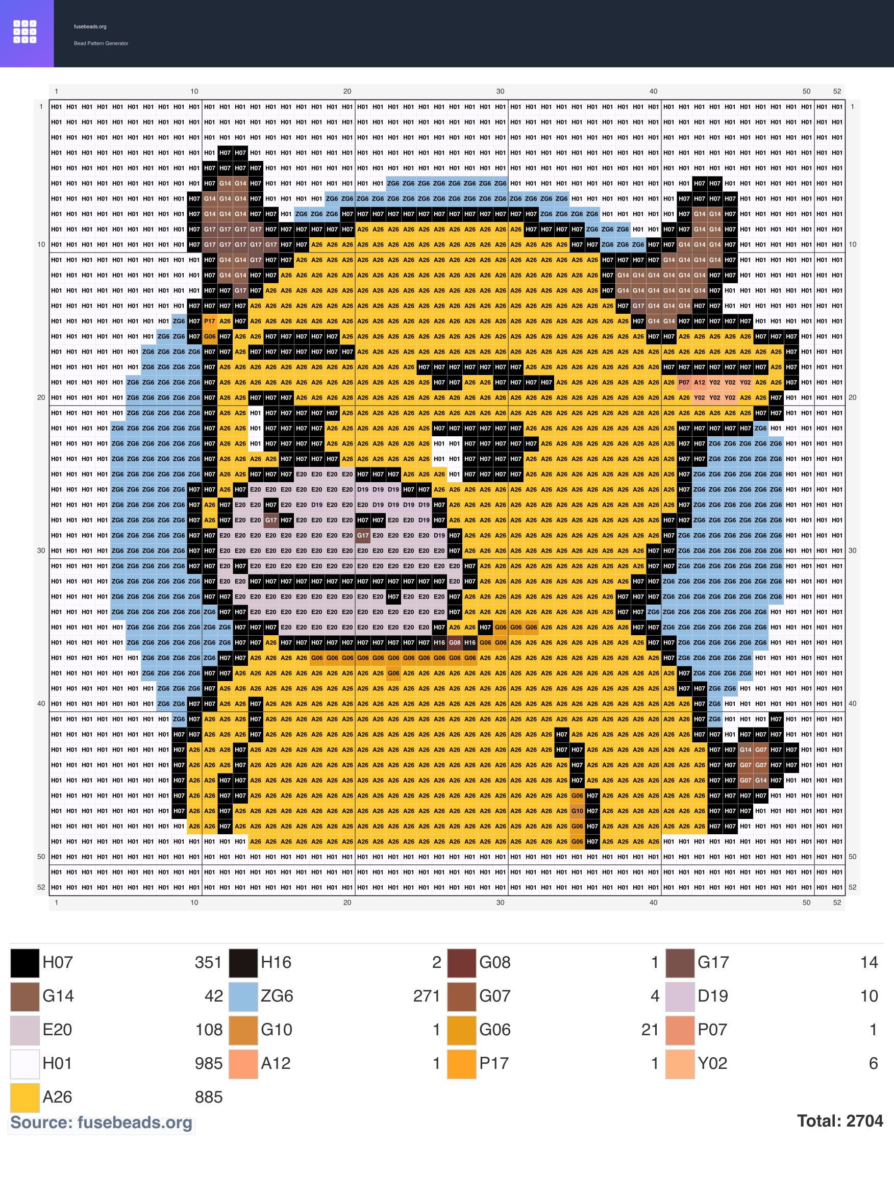 Kawaii #2333 perler beads pattern