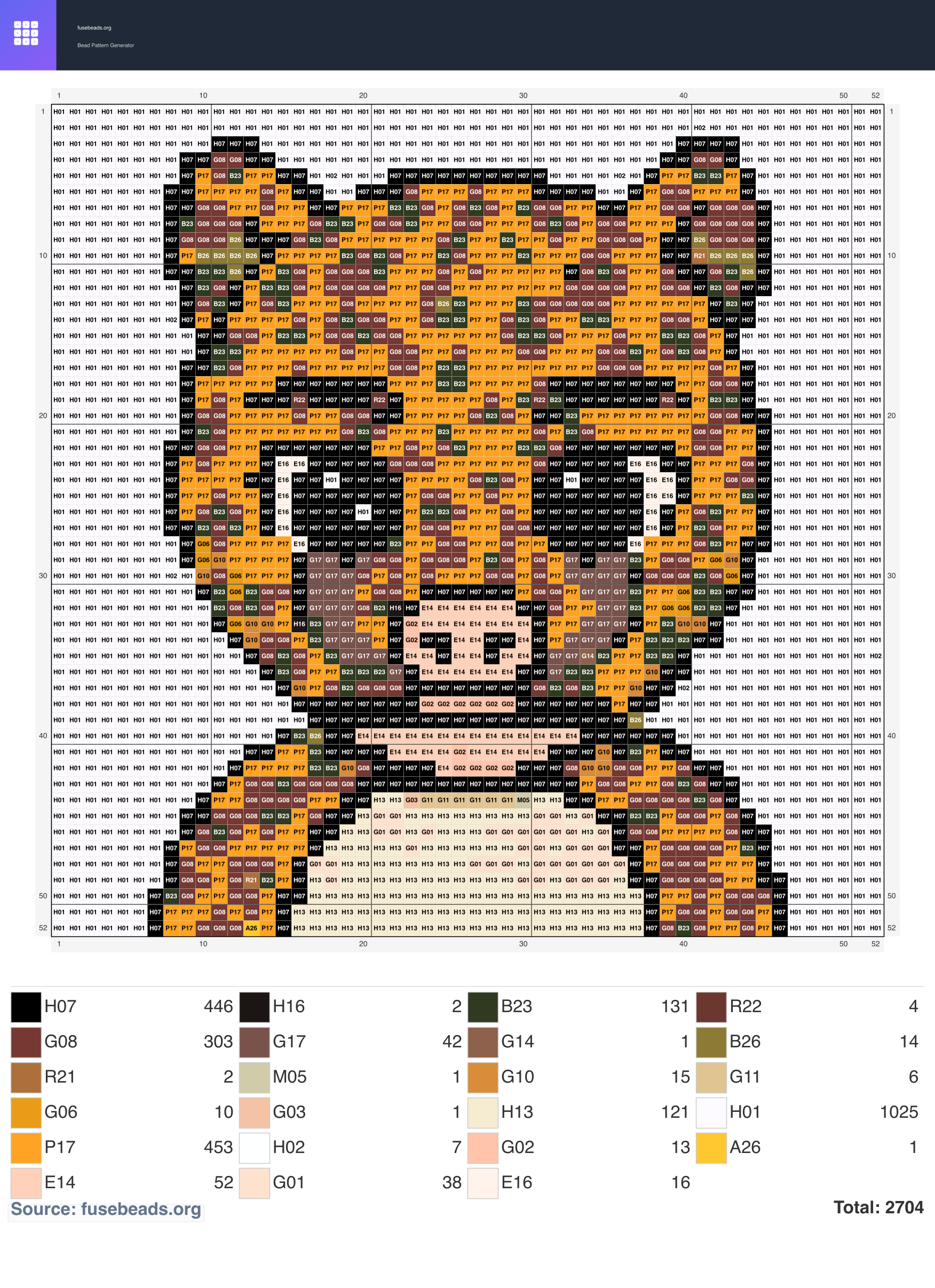 Kawaii #2340 perler beads pattern