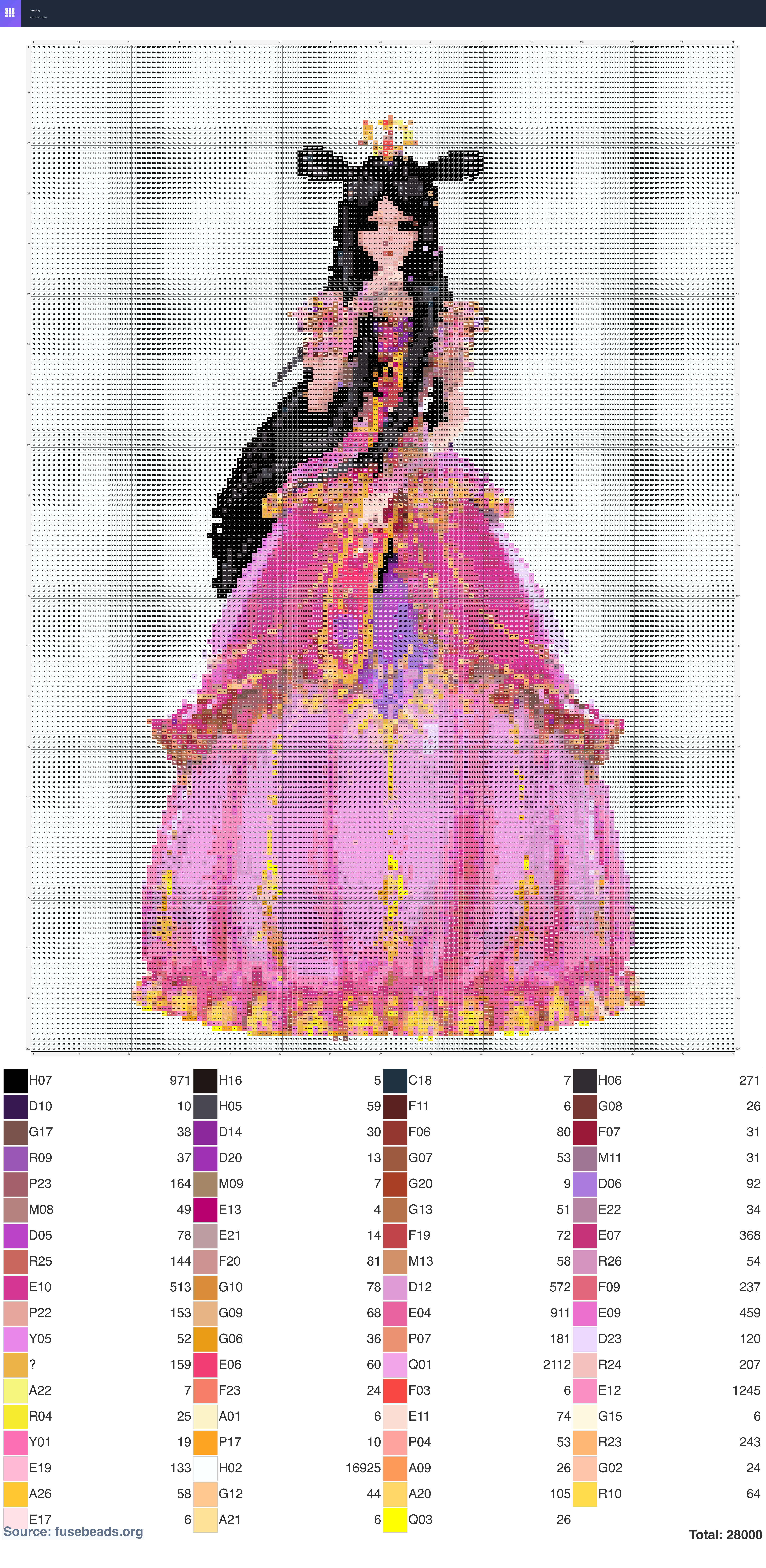 Kawaii #2348 perler beads pattern