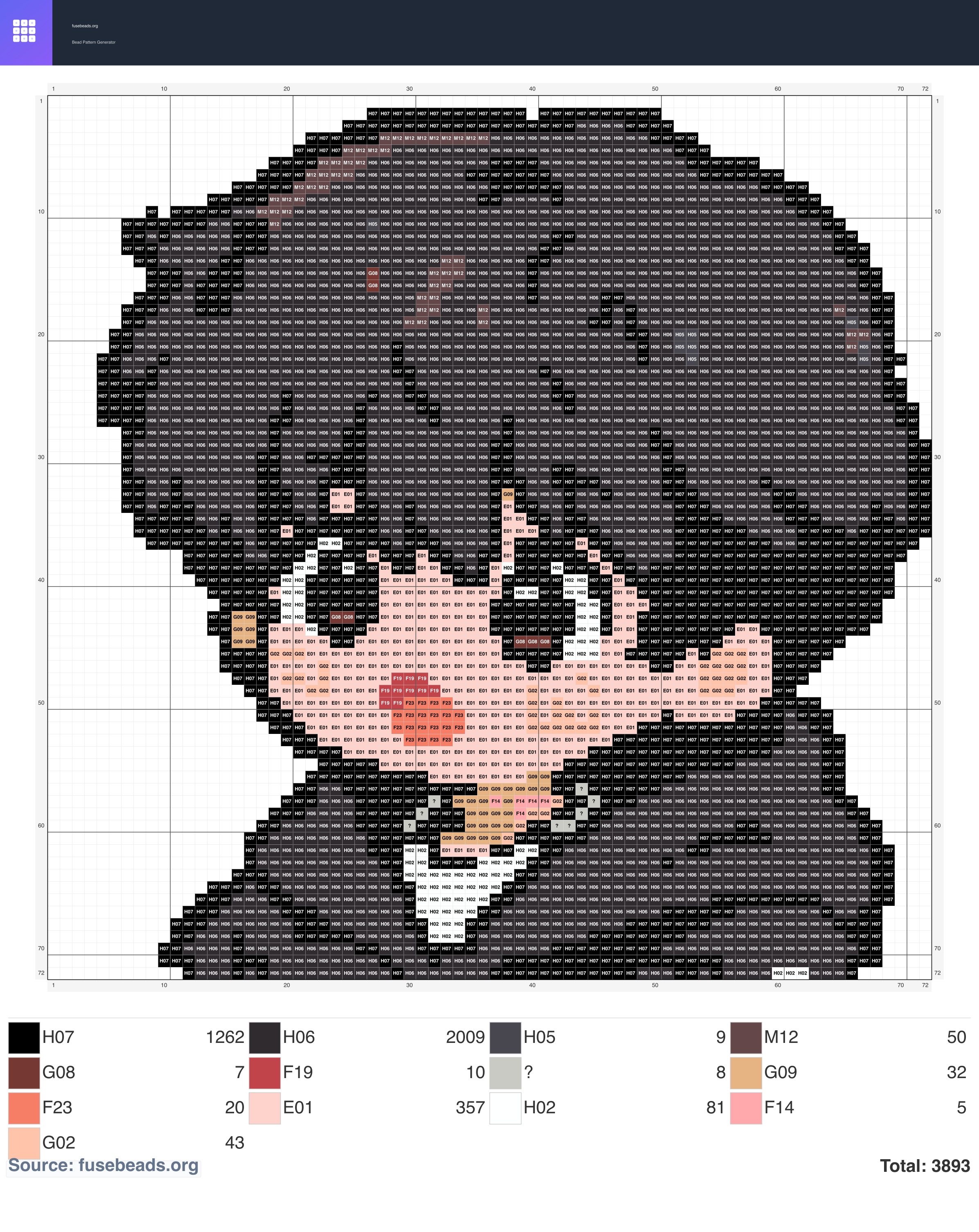 Kawaii #2352 perler beads pattern