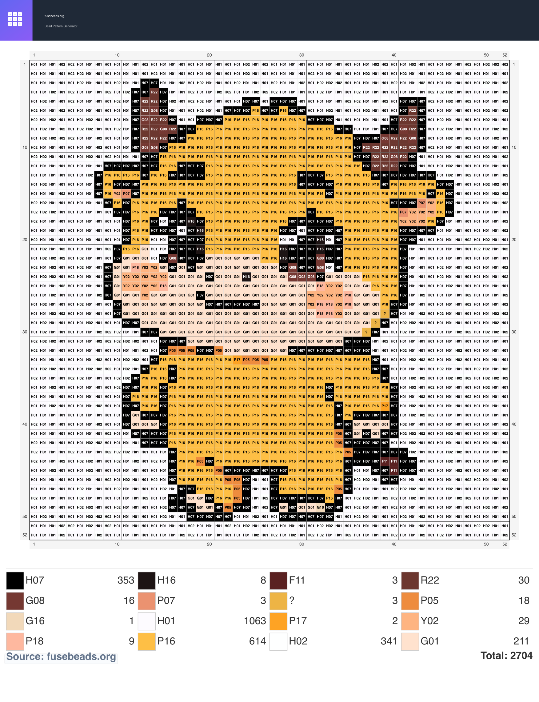 Kawaii #2355 perler beads pattern
