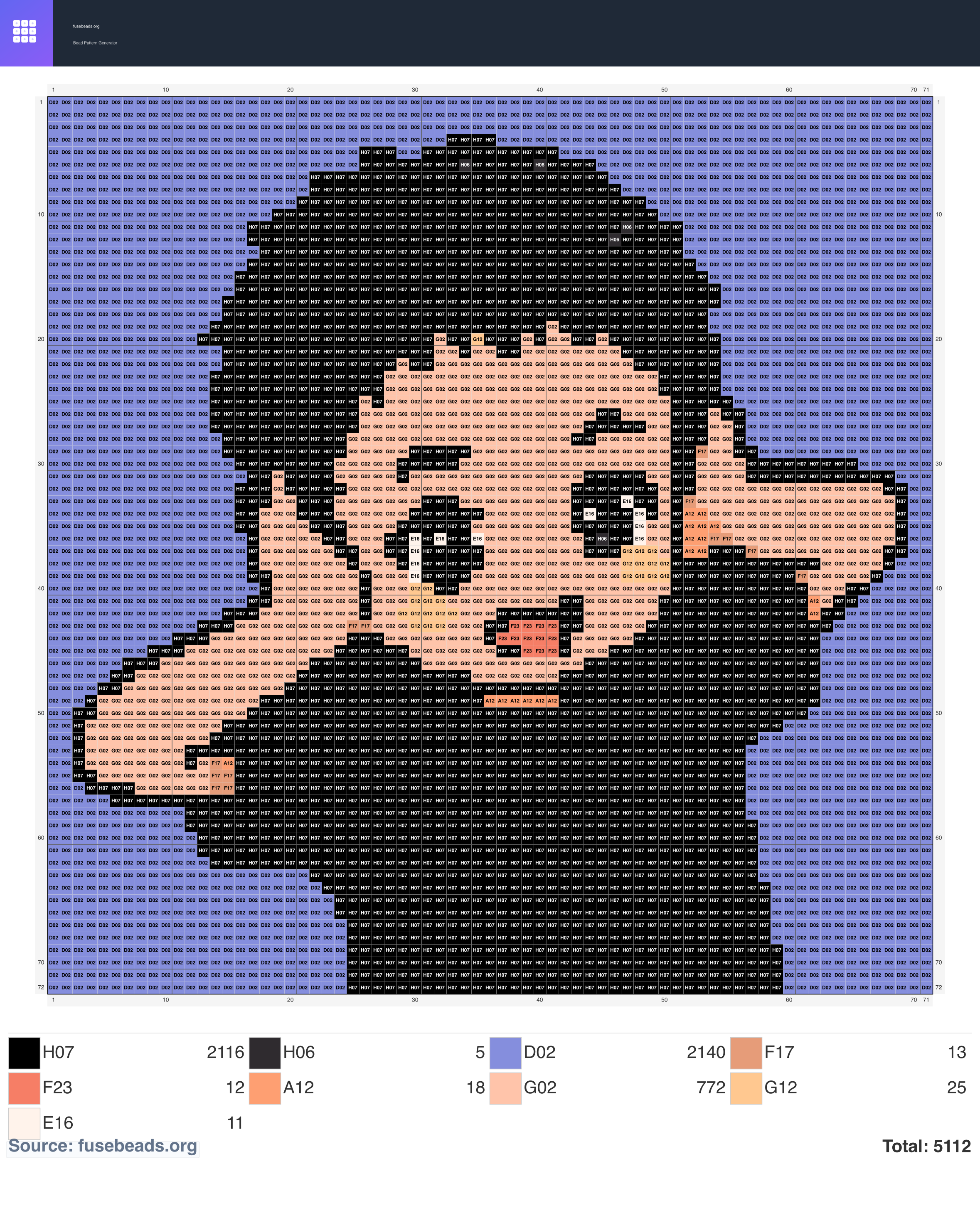 Kawaii #2379 perler beads pattern
