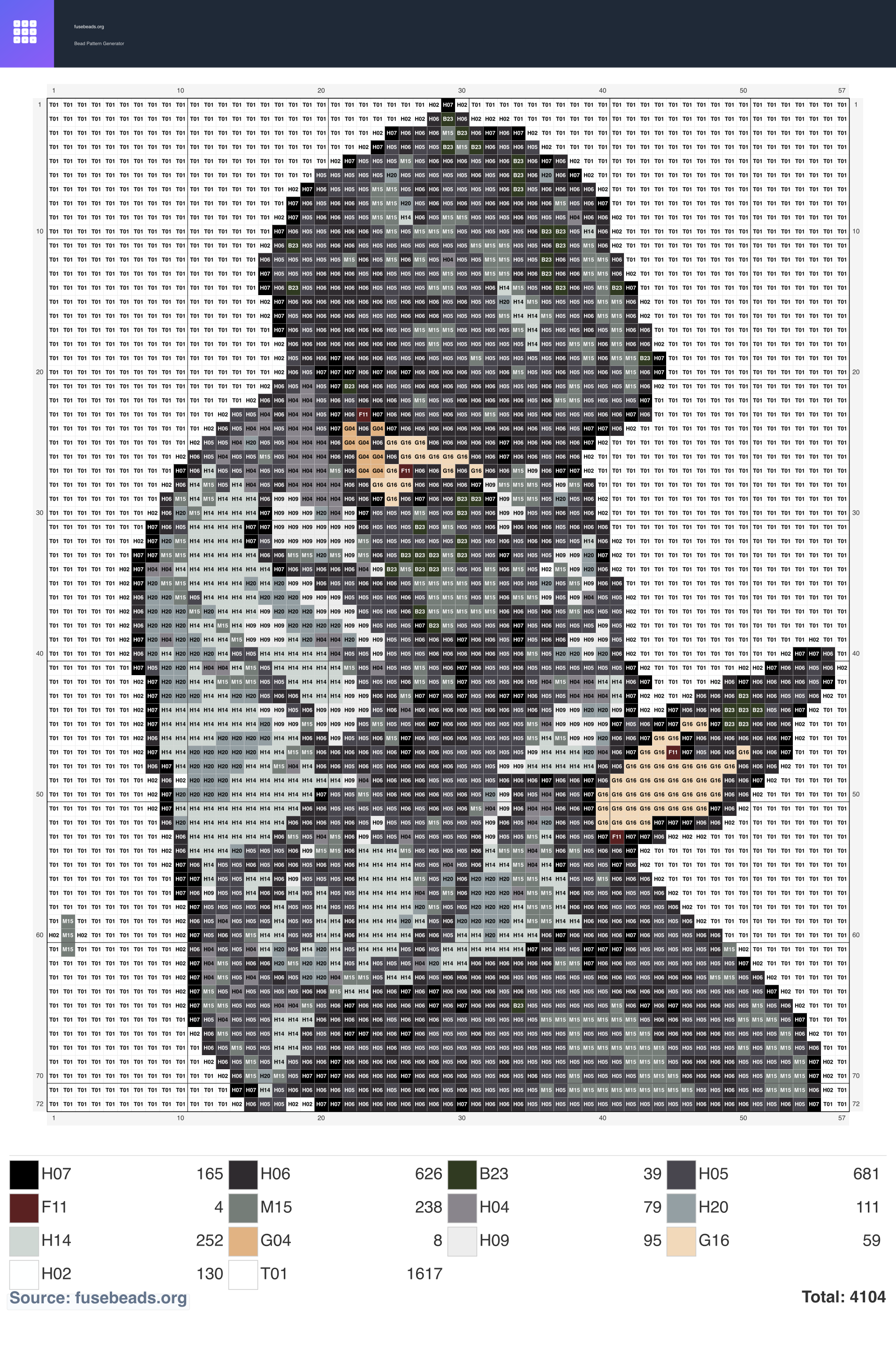 Kawaii #2387 perler beads pattern