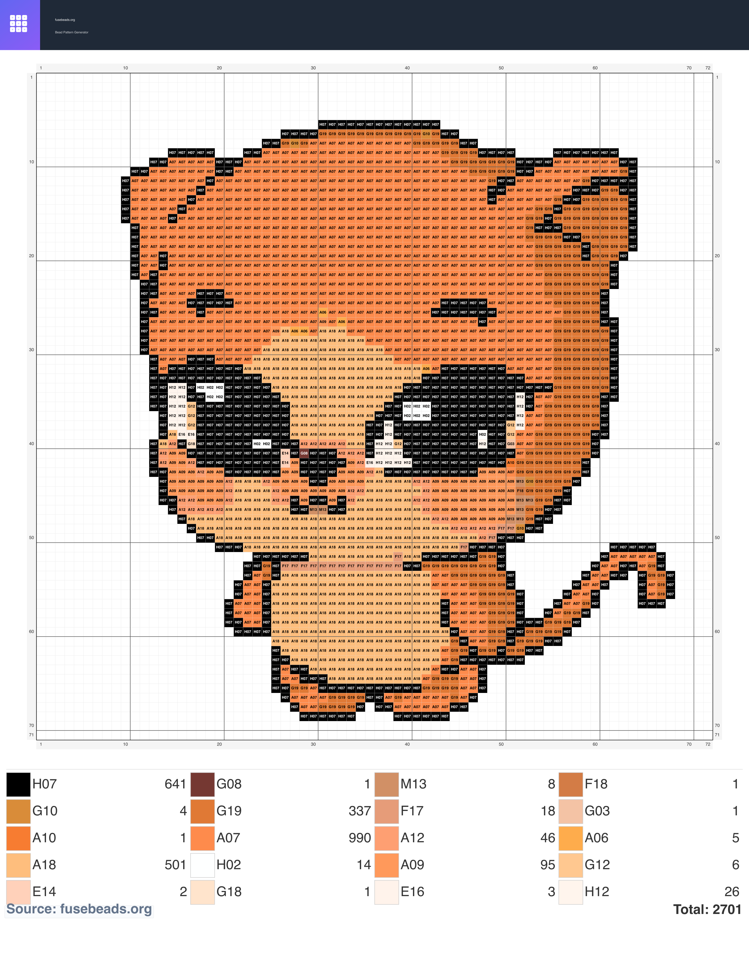 Kawaii #2392 perler beads pattern