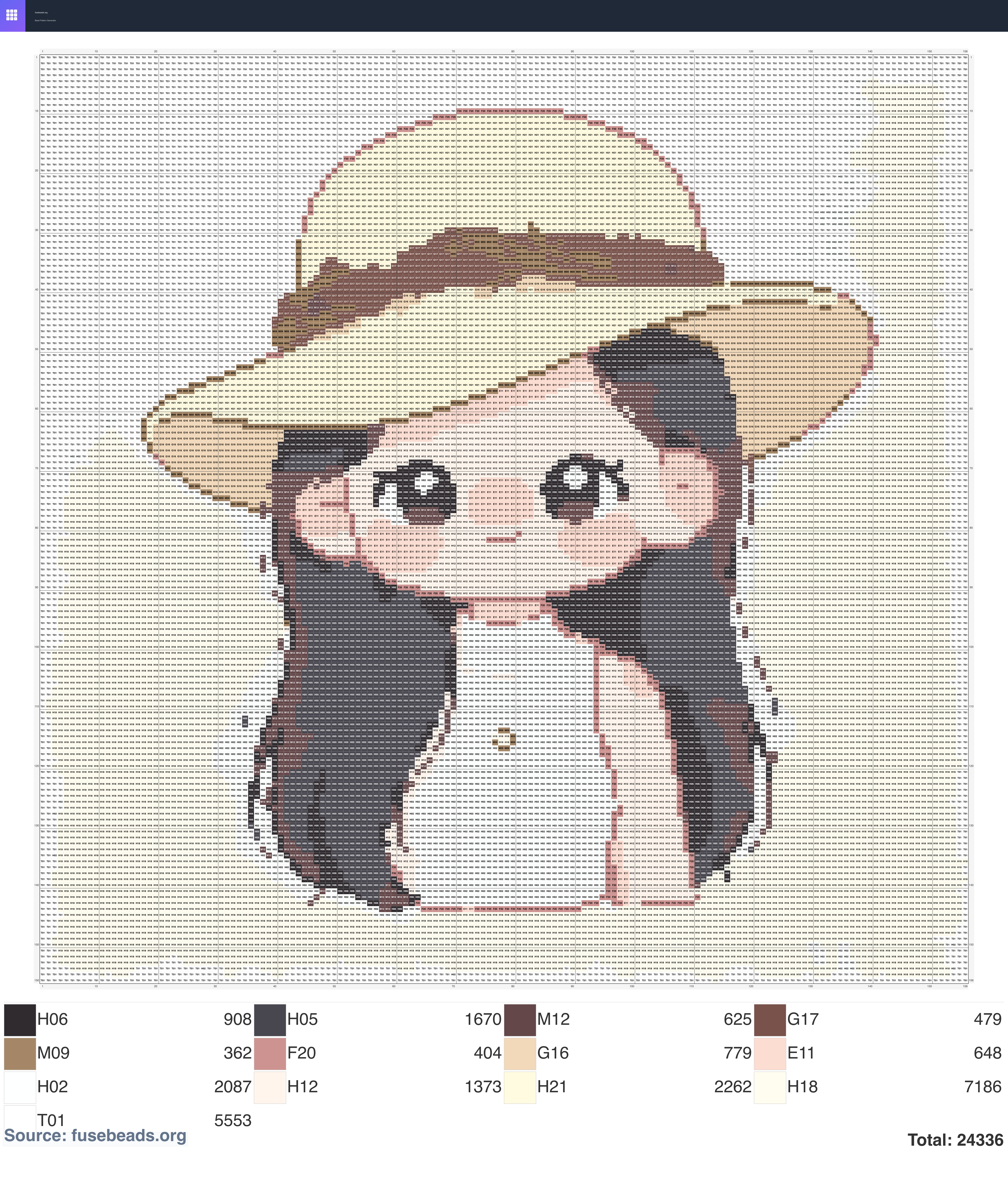 5100 perler beads pattern