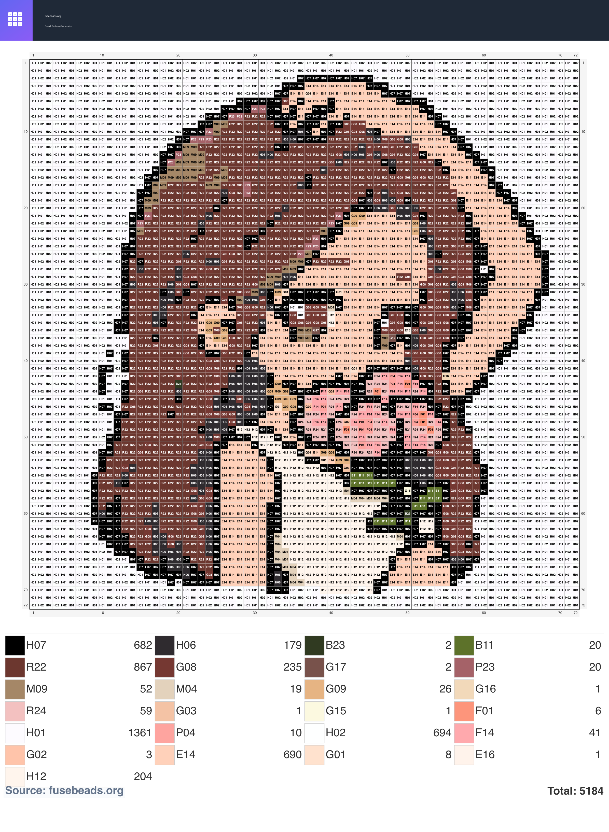 Kawaii #2404 perler beads pattern