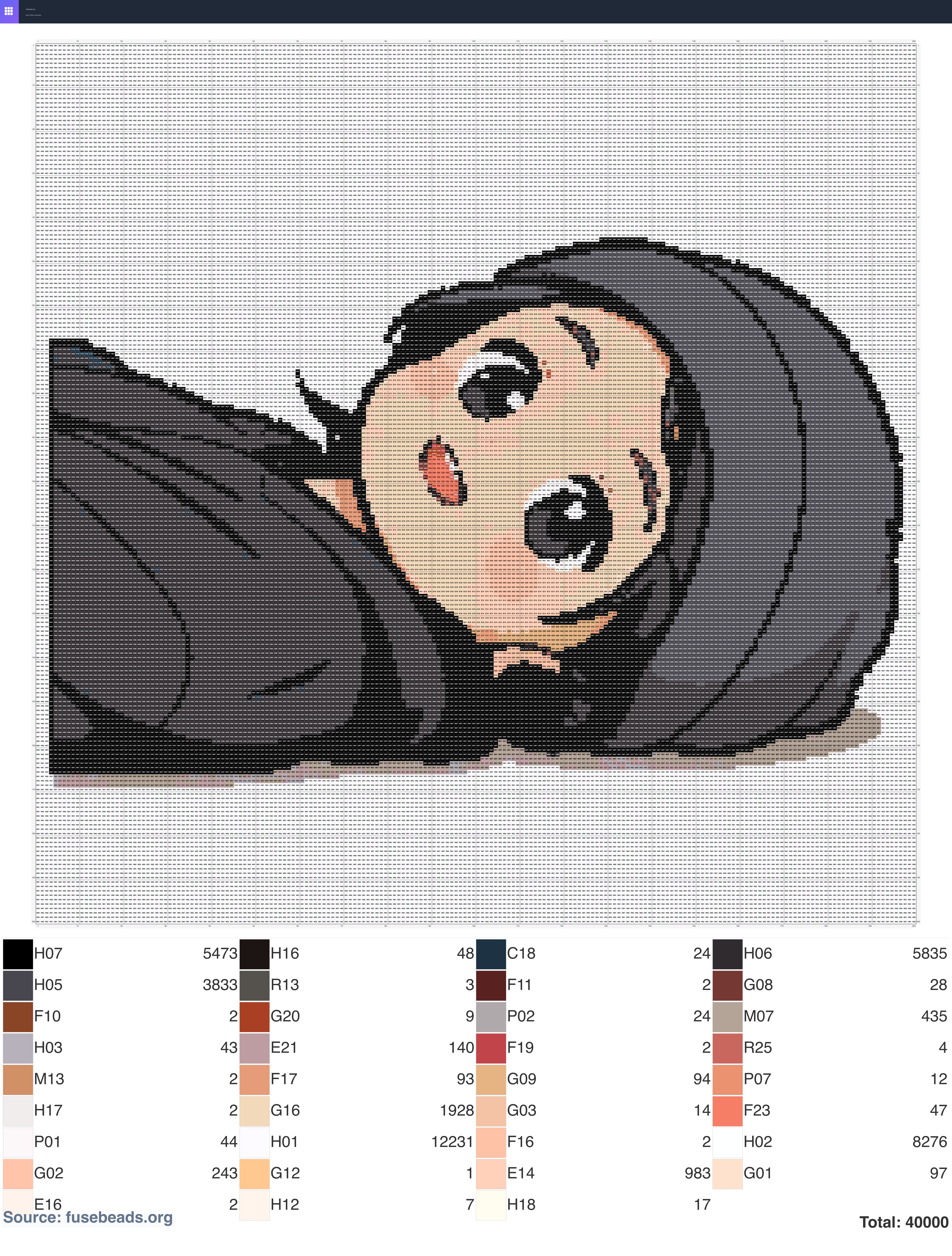 Kawaii #2412 perler beads pattern