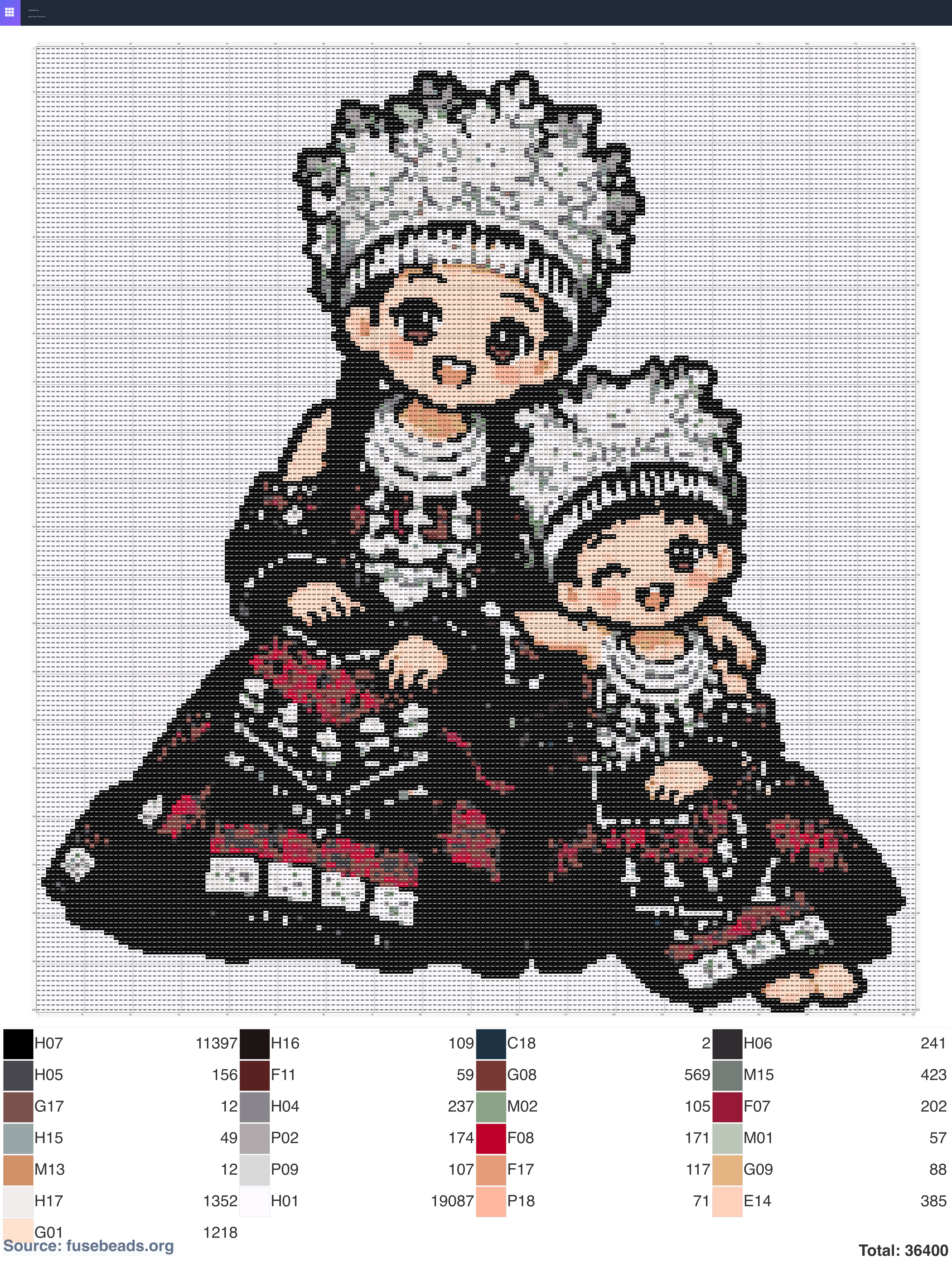 Kawaii #2417 perler beads pattern