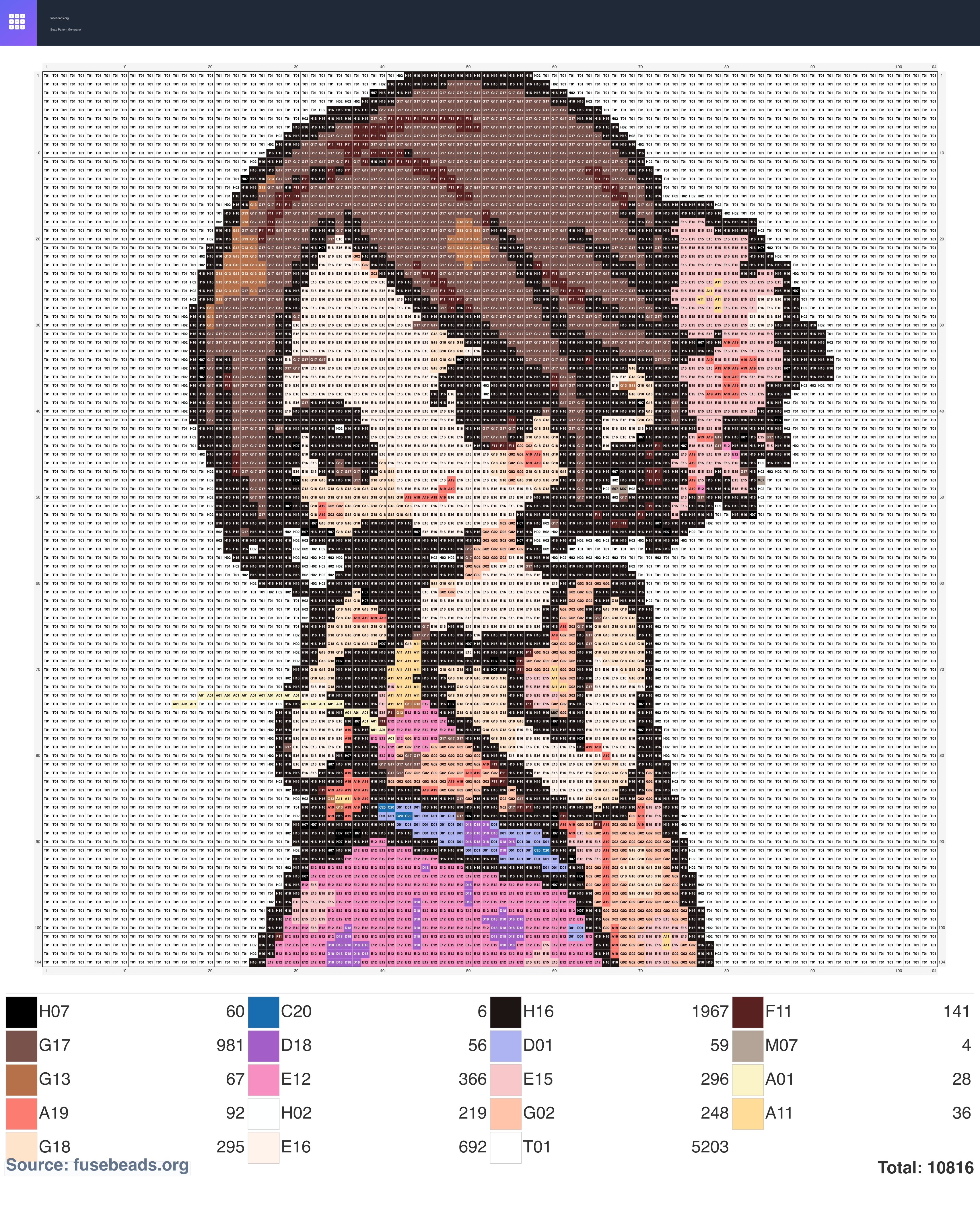 Kawaii #2418 perler beads pattern