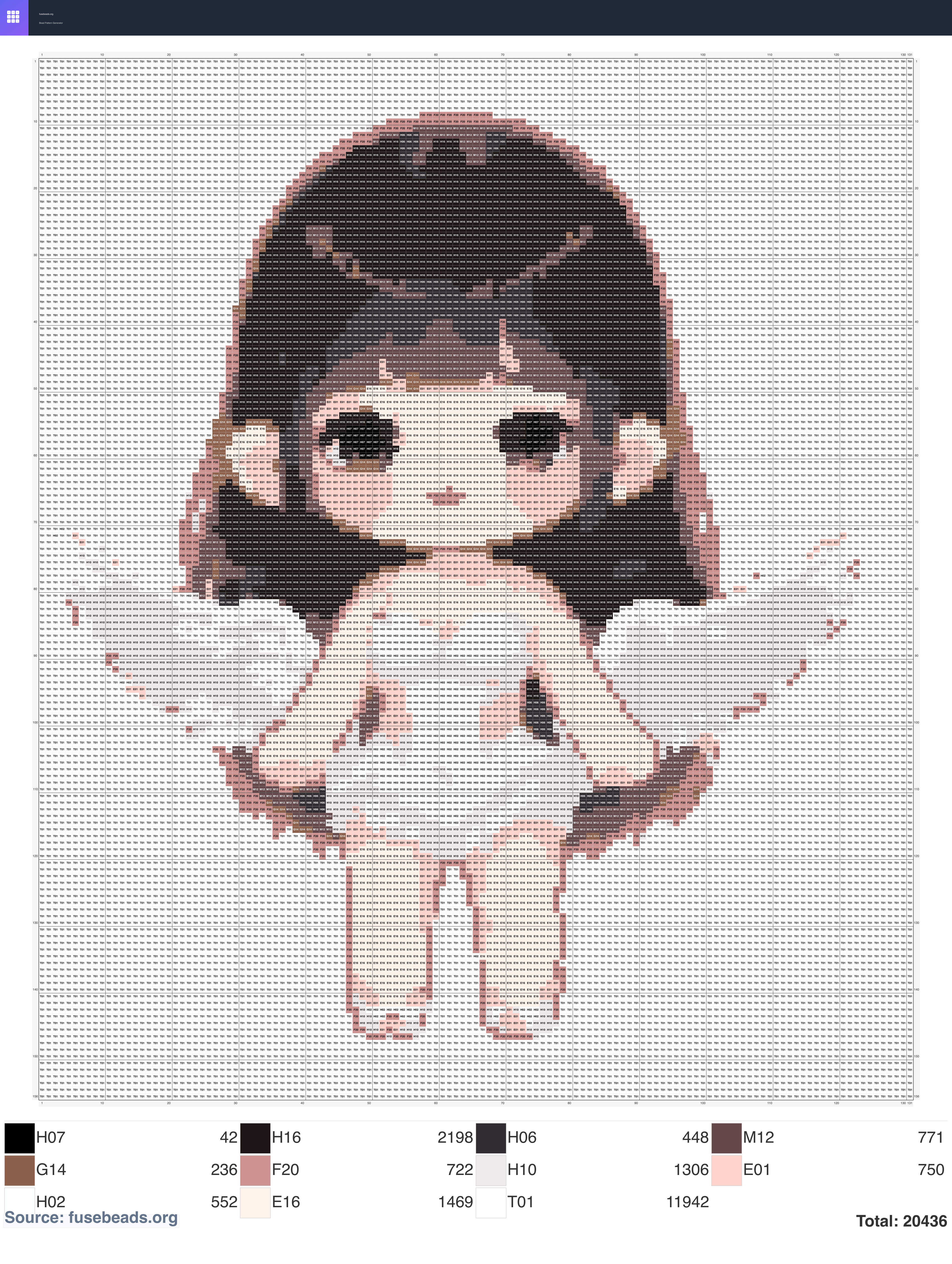 Kawaii #2419 perler beads pattern