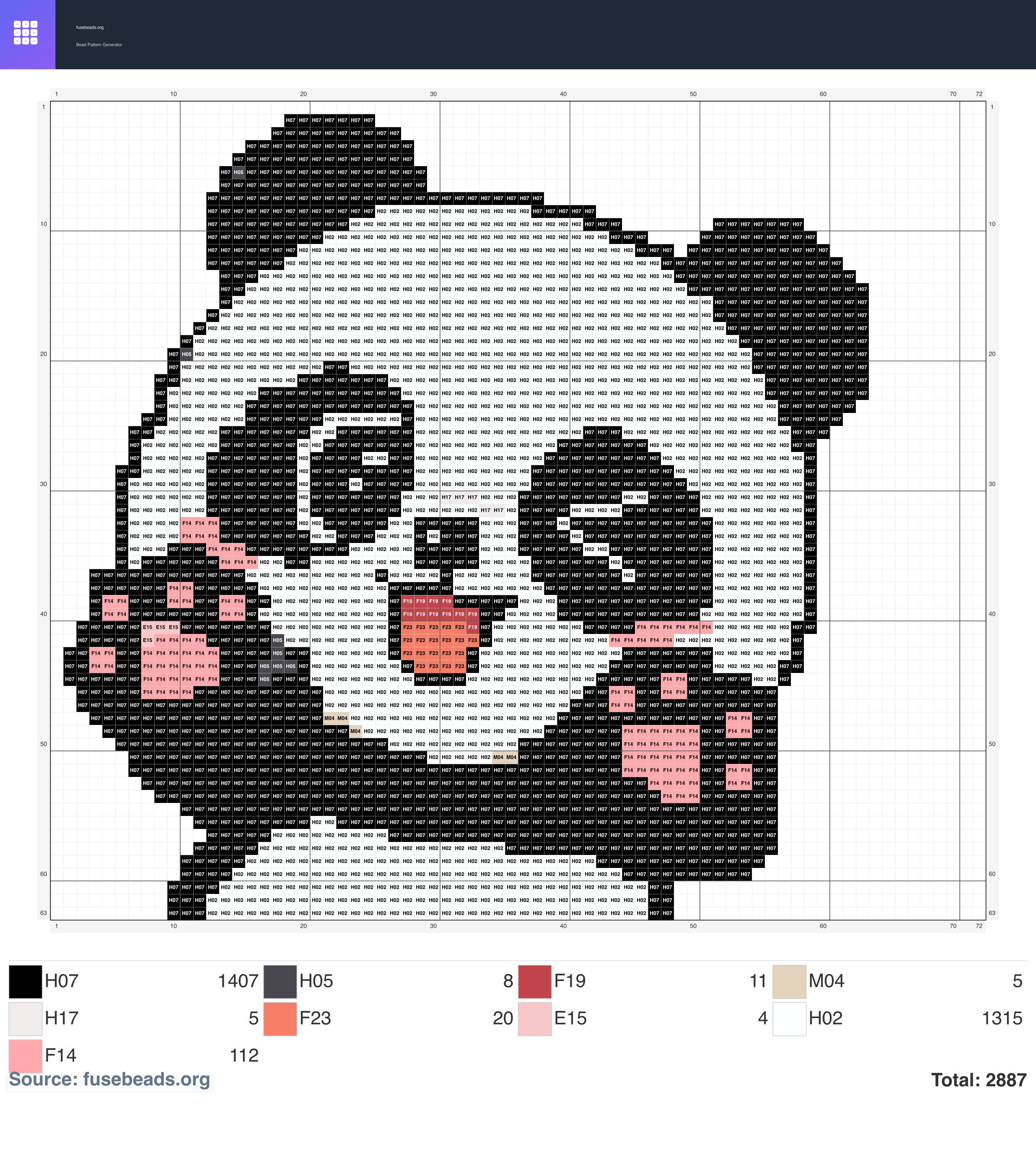 Panda Baby perler beads pattern