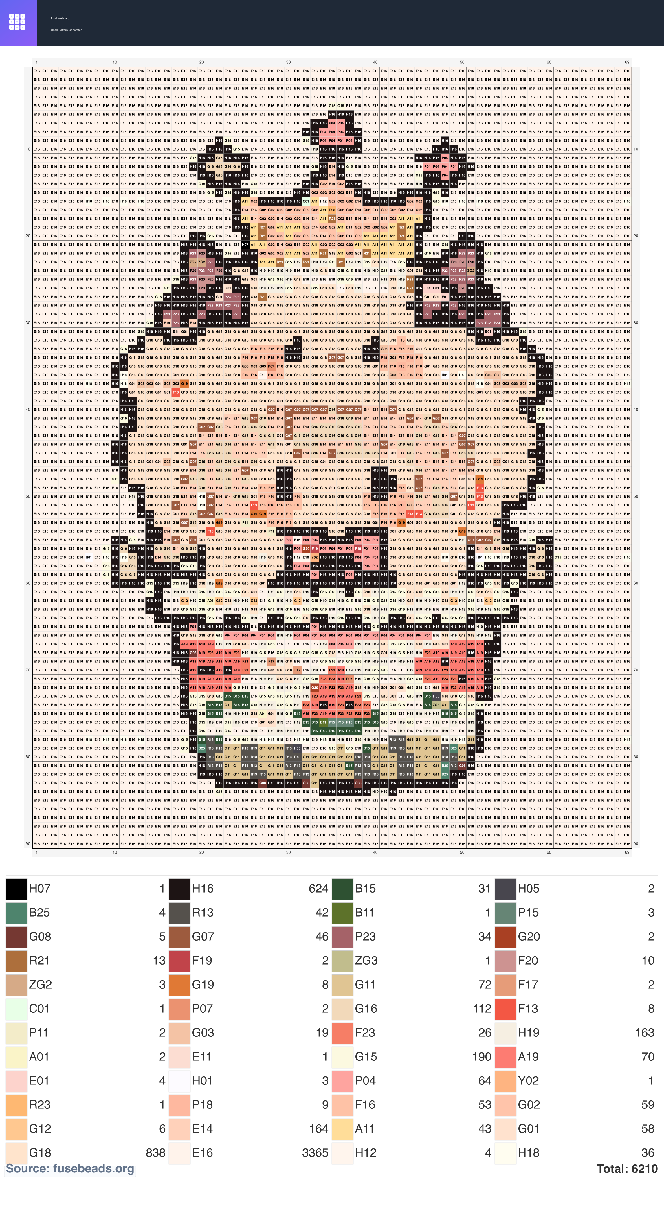Loves Watermelon Lamb perler beads pattern