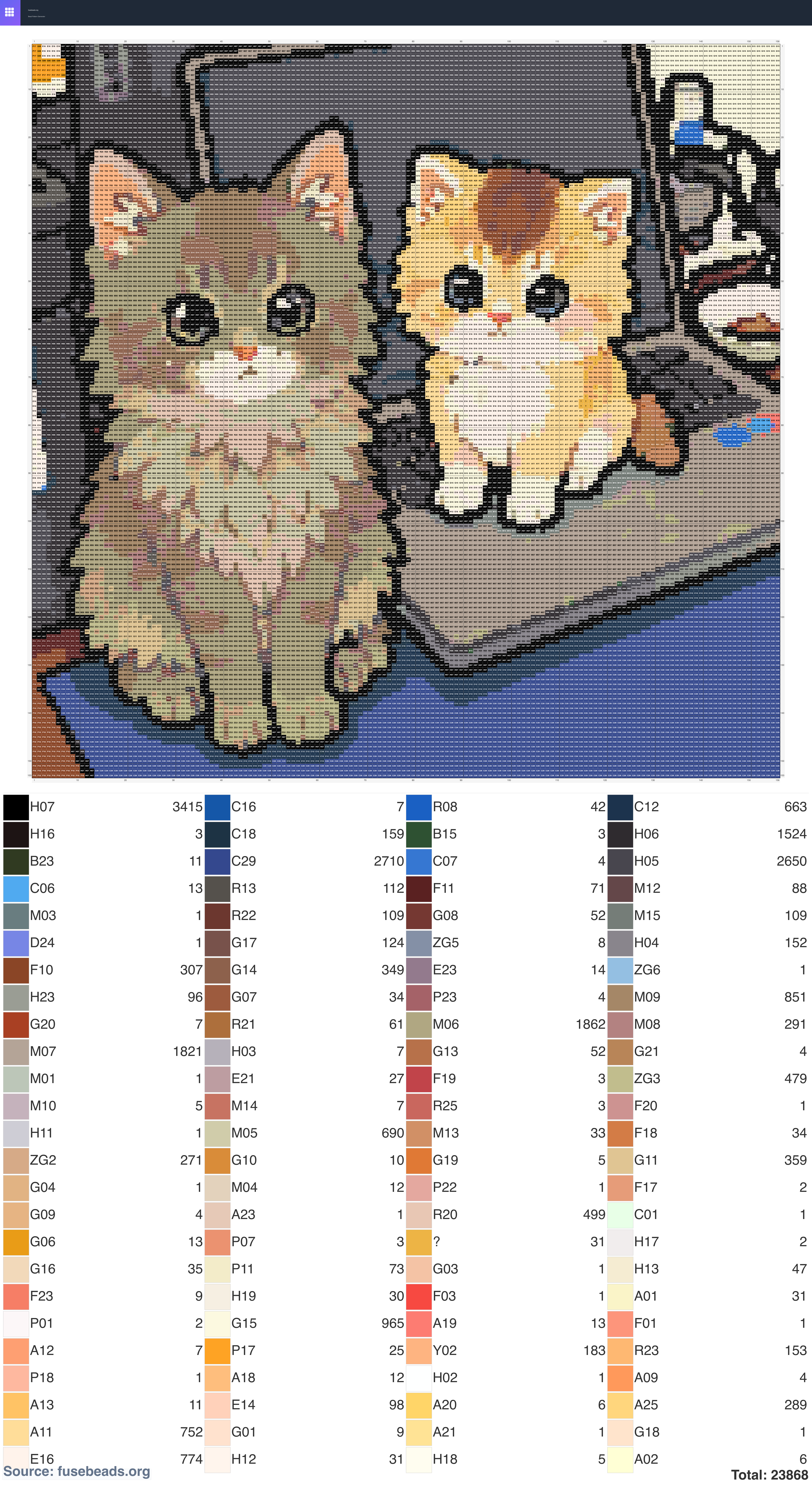 Kitten 2 perler beads pattern
