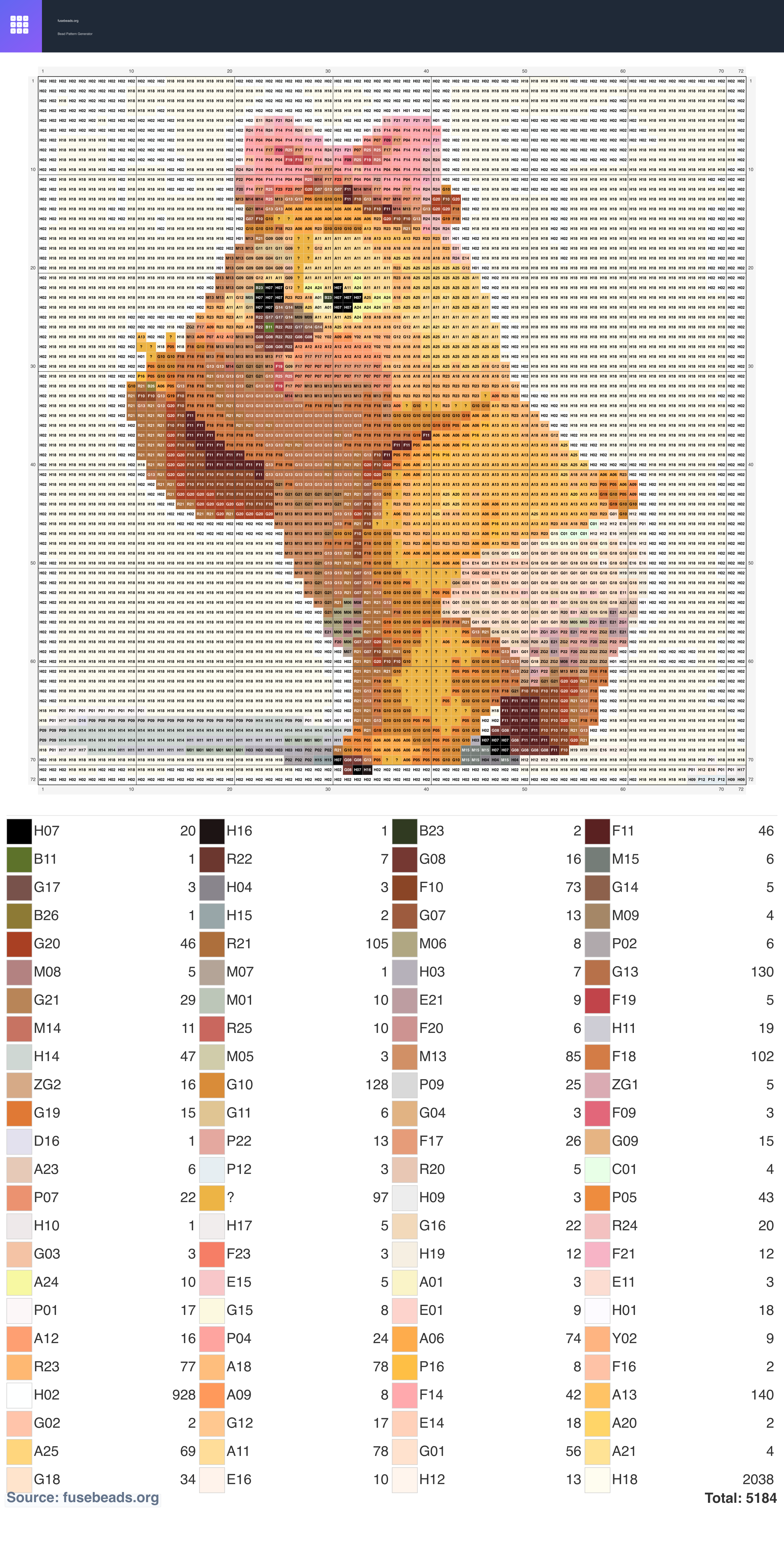 Bear 1 perler beads pattern