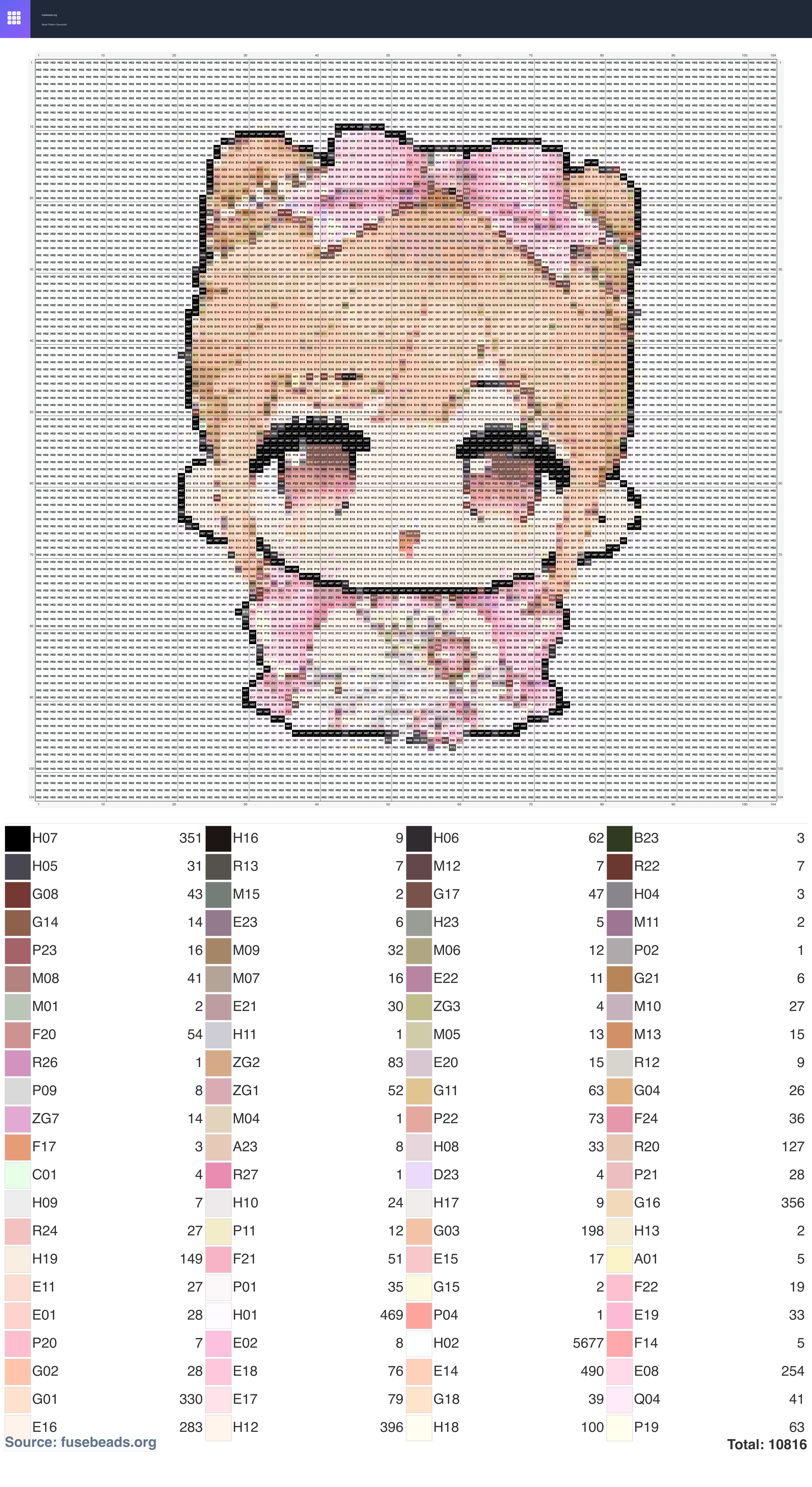 Kawaii #719 perler beads pattern