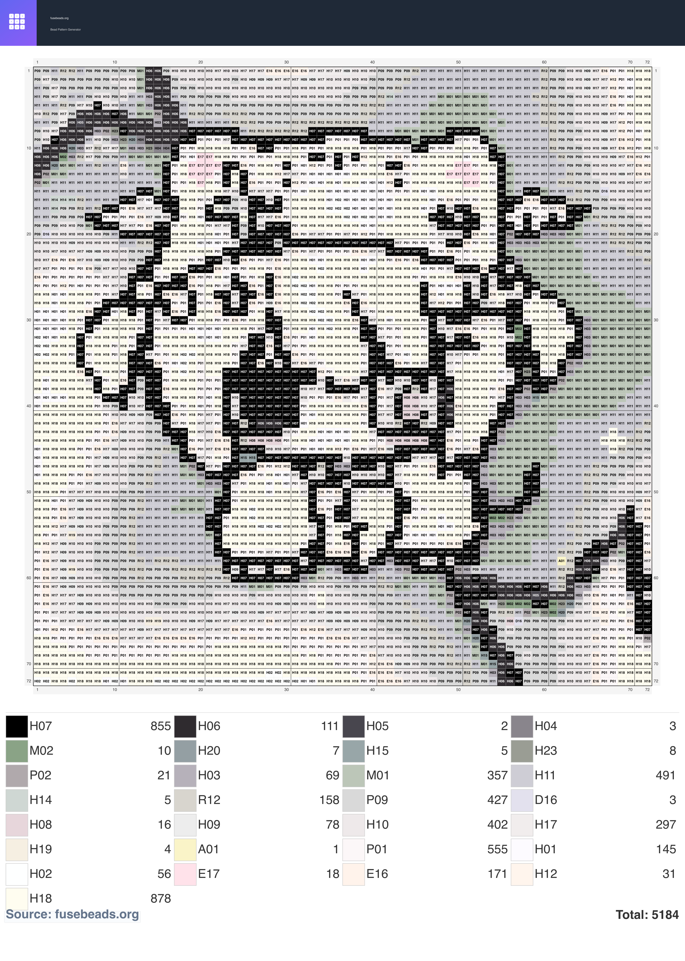 Kawaii #772 perler beads pattern