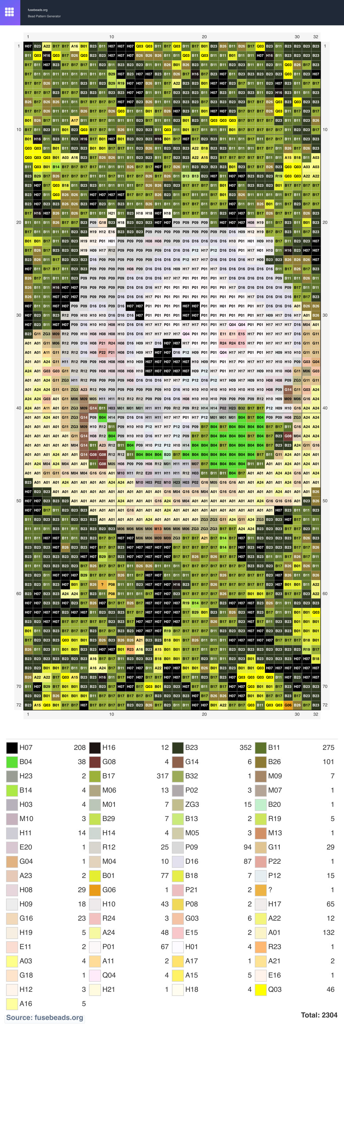 Bear perler beads pattern