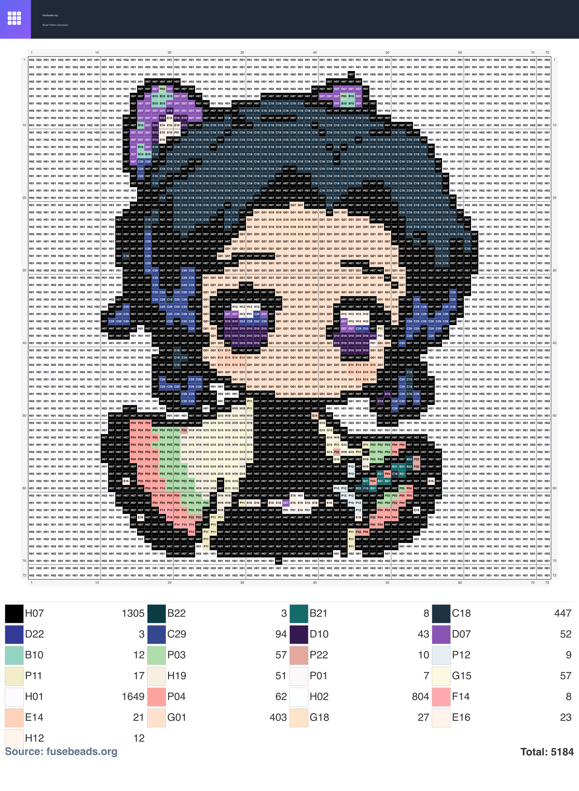 Demon Slayer Butterfly perler beads pattern
