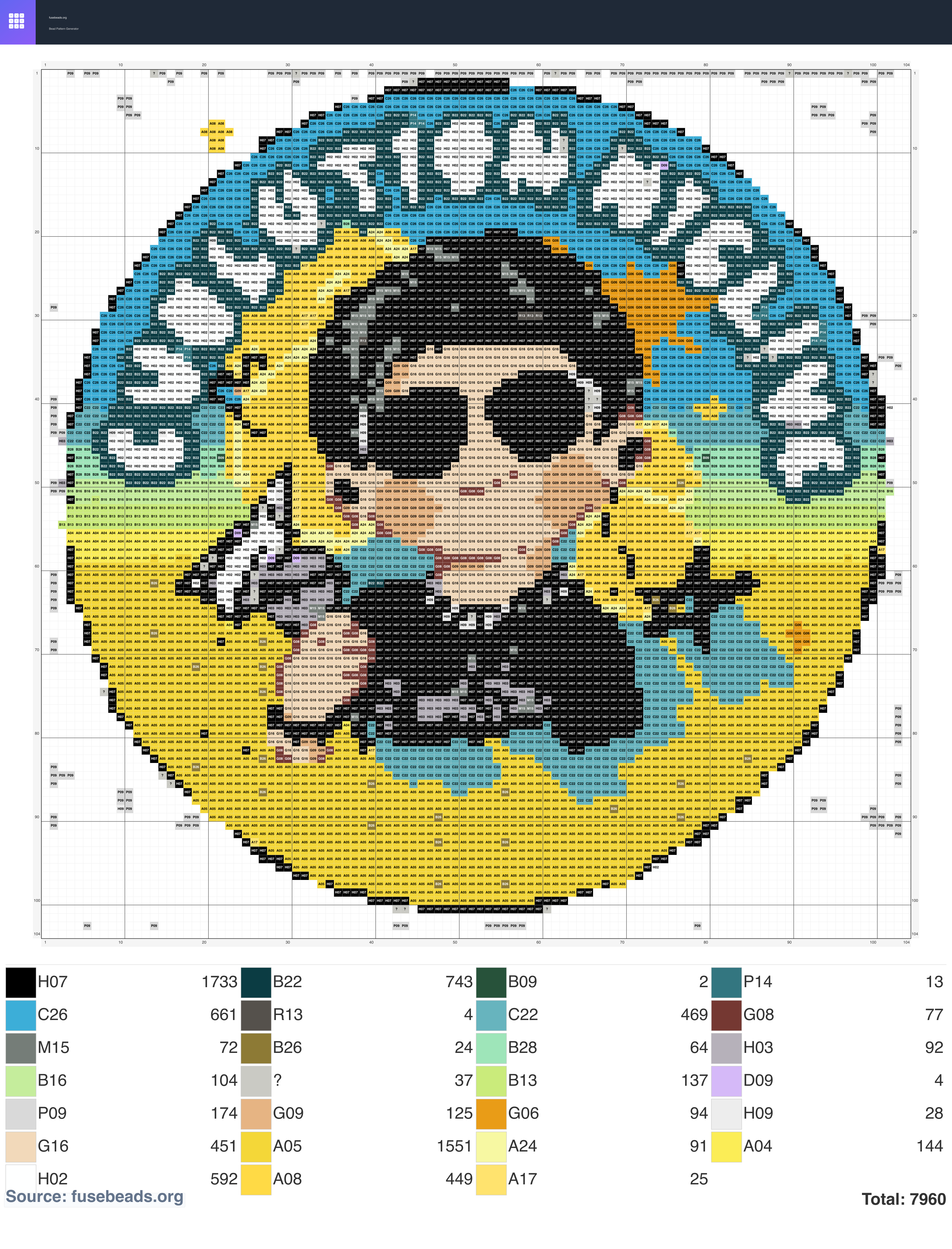 Kawaii #346 perler beads pattern