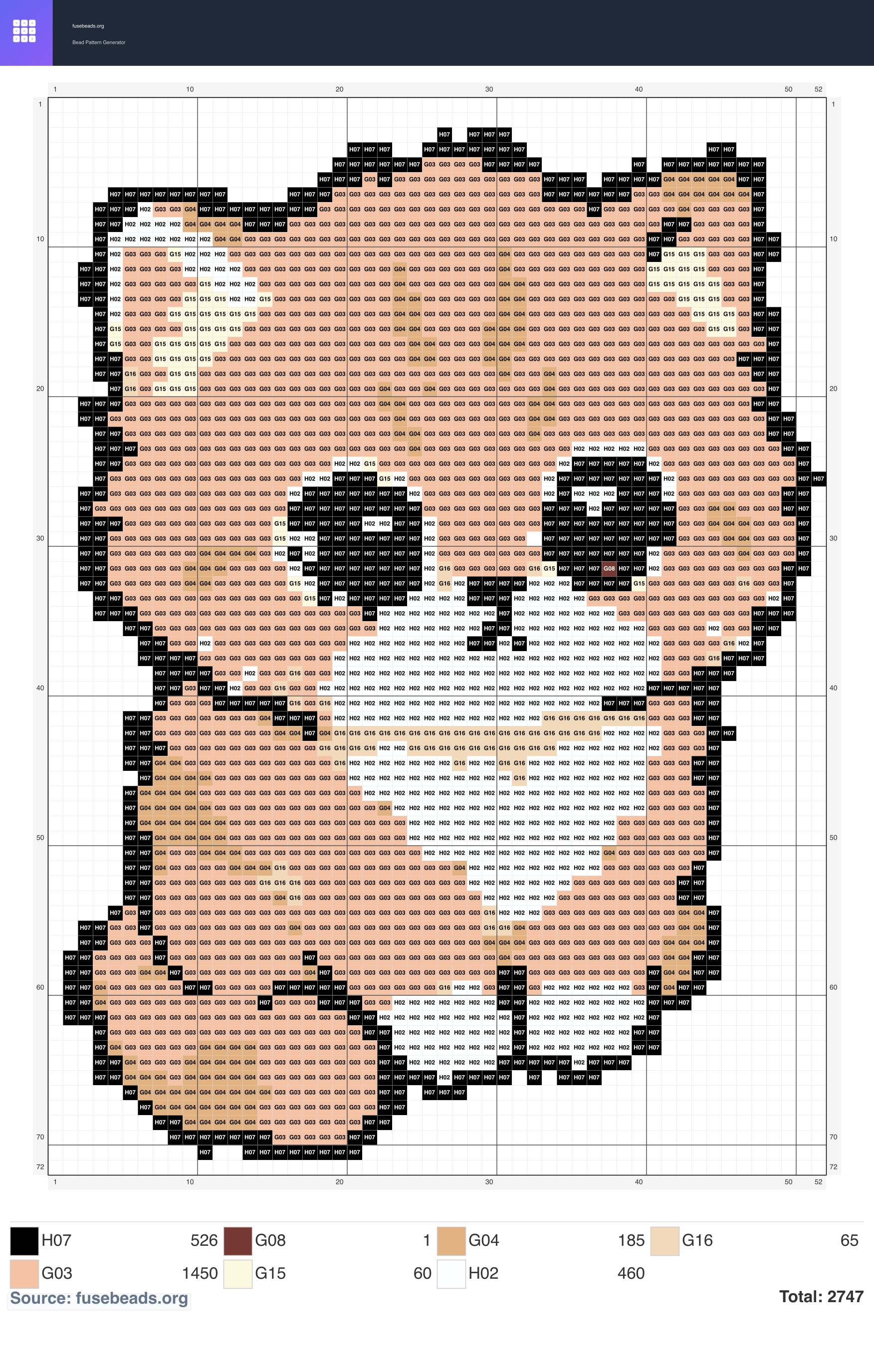 Cute Kitten perler beads pattern