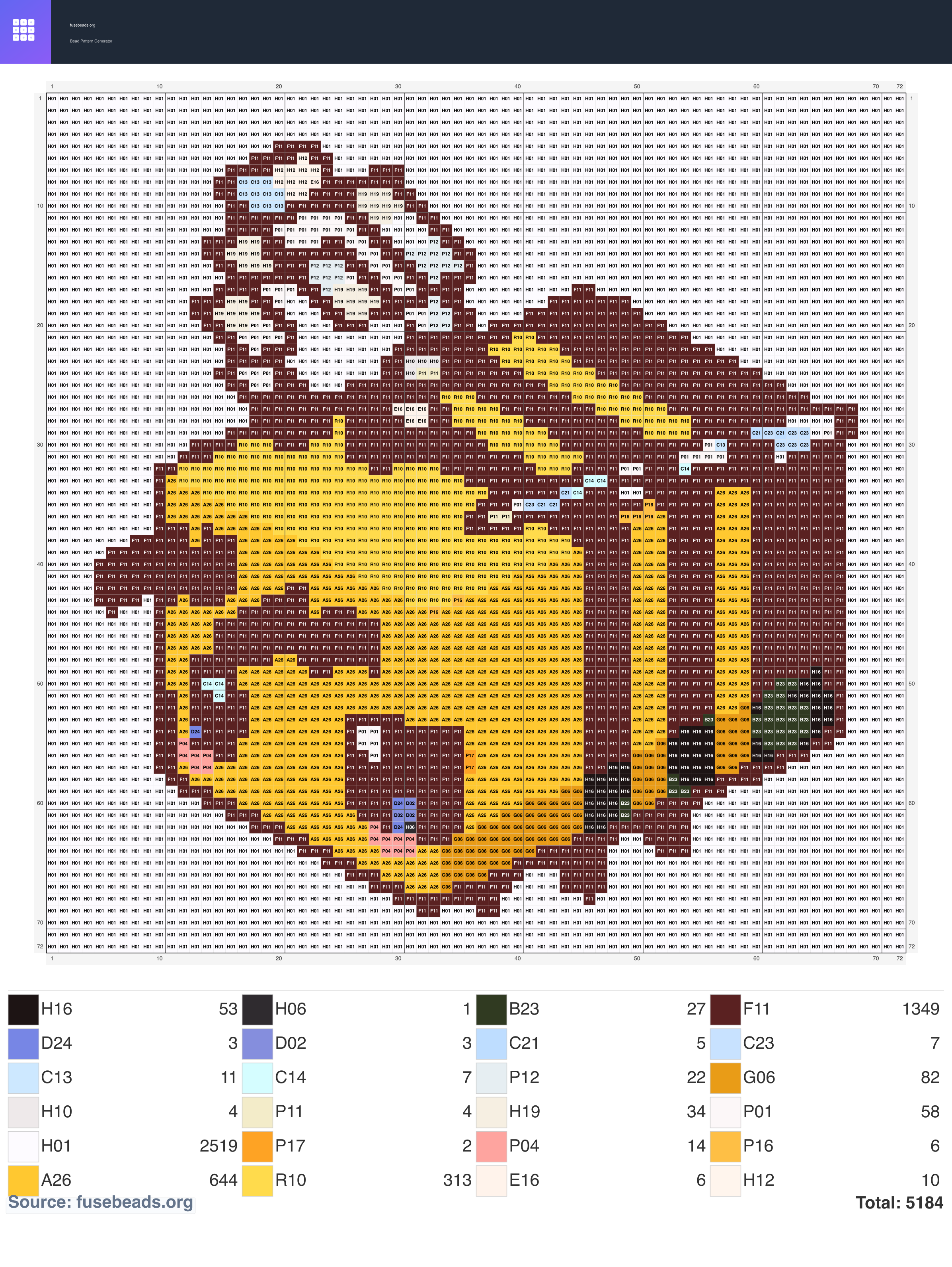Minecraft Bee perler beads pattern