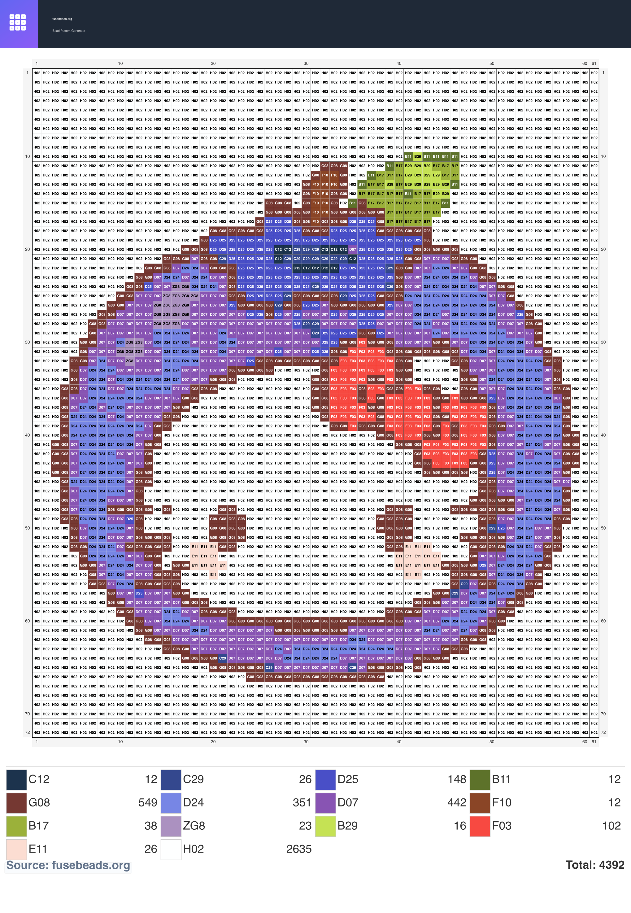 Hello Kitty perler beads pattern