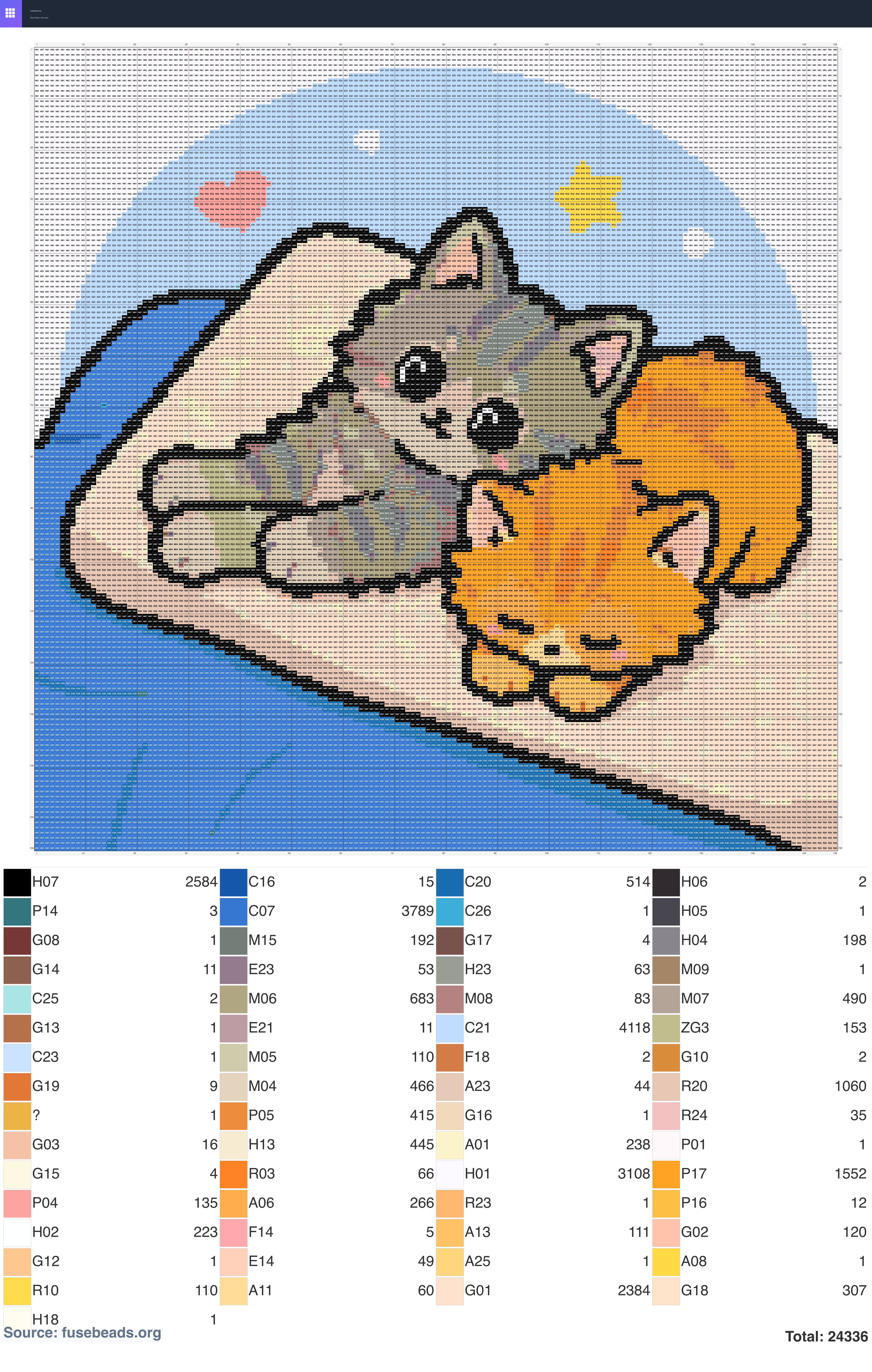 Kitten 3 perler beads pattern