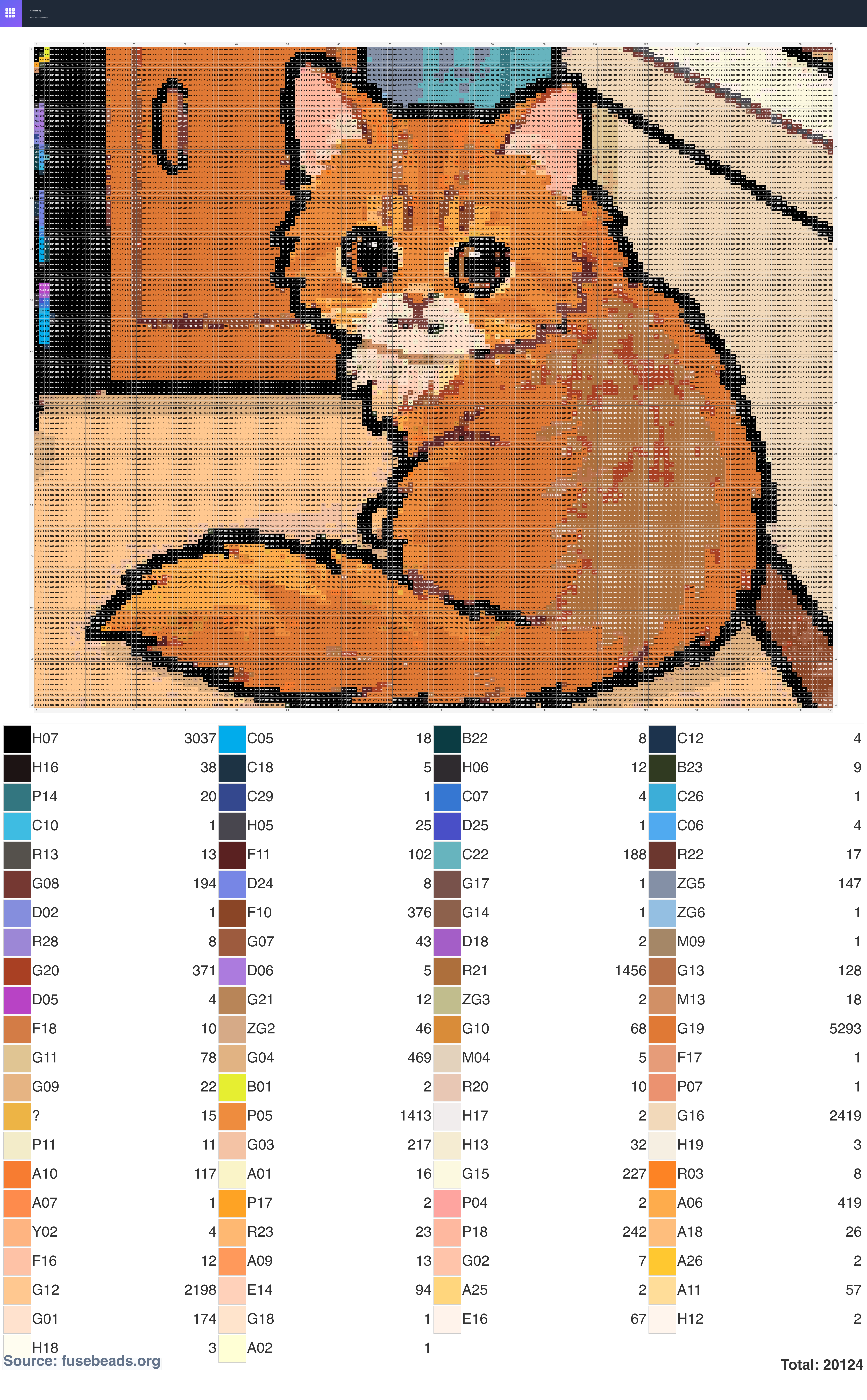 Kawaii #966 perler beads pattern