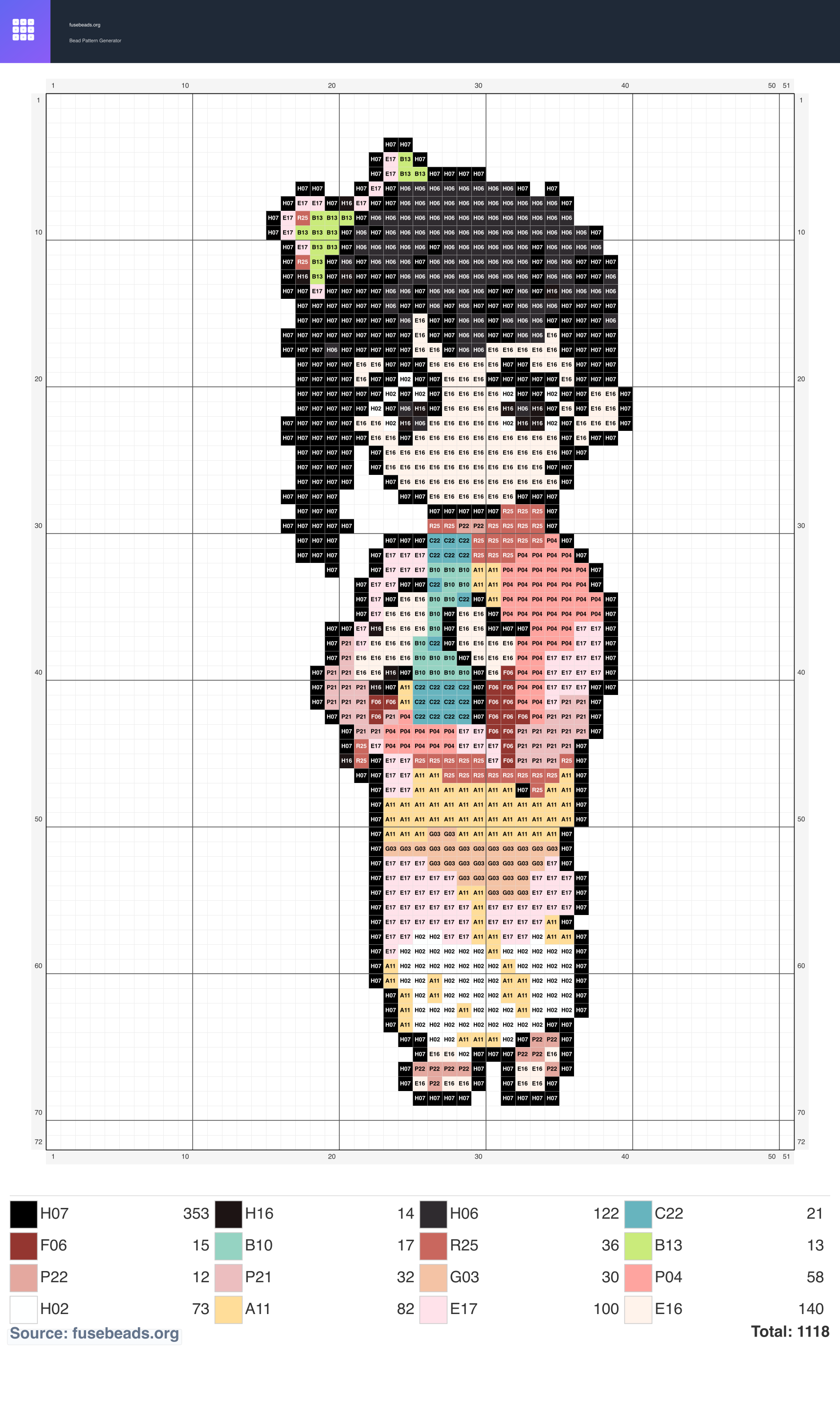 Shinobu Kocho perler beads pattern