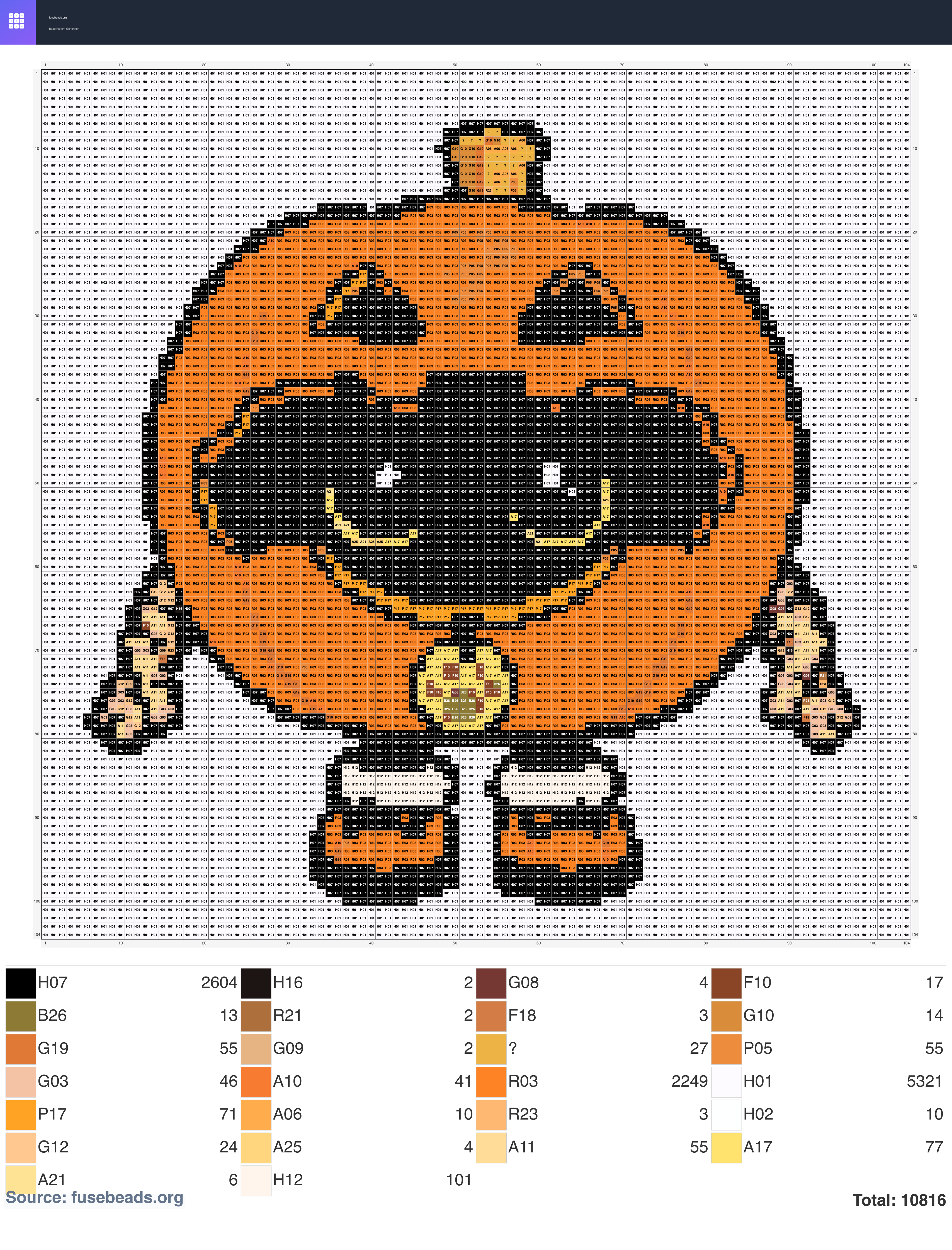 Eggy Party Pumpkin Cat perler beads pattern