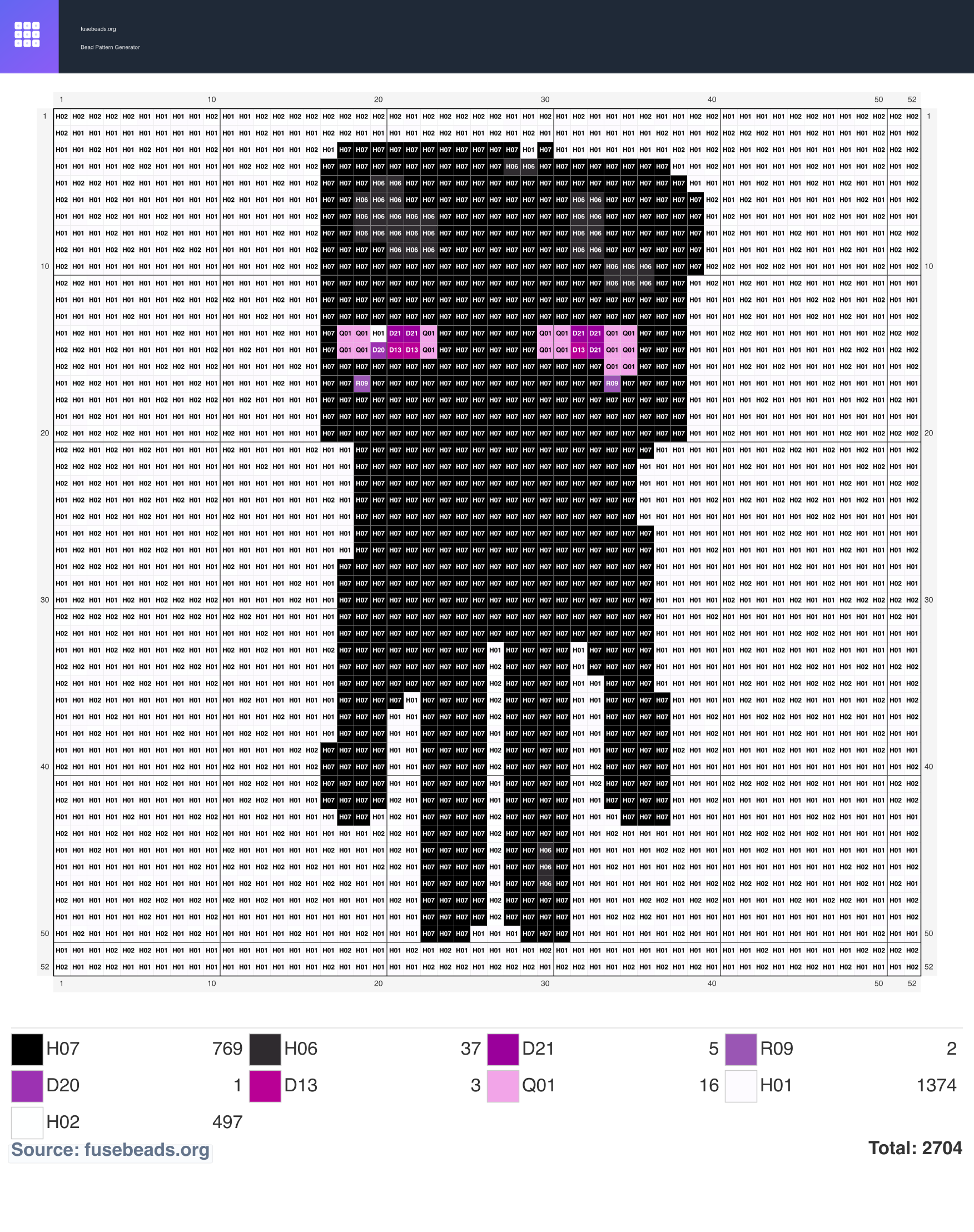 Minecraft Enderman perler beads pattern