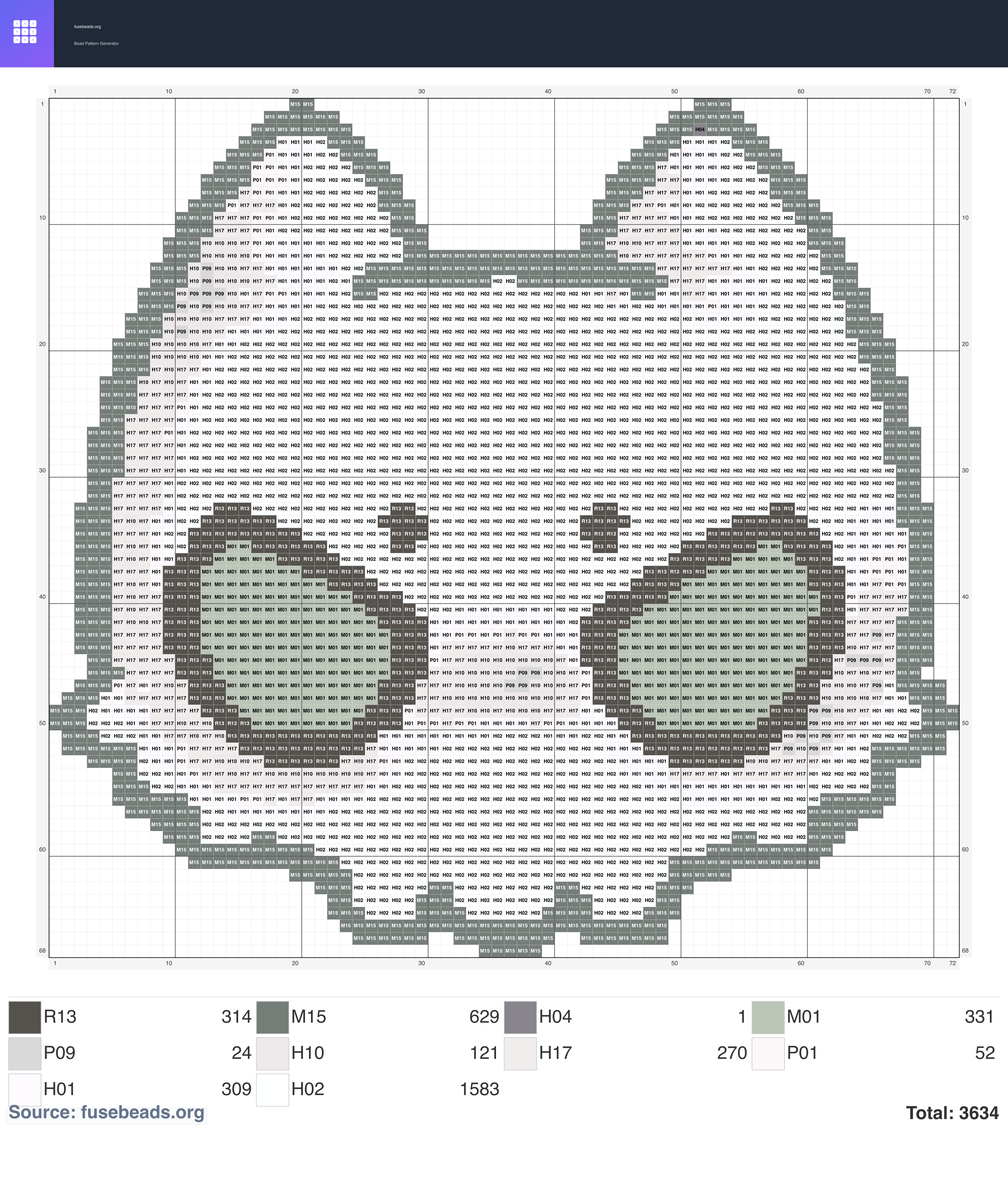 Cat perler beads pattern