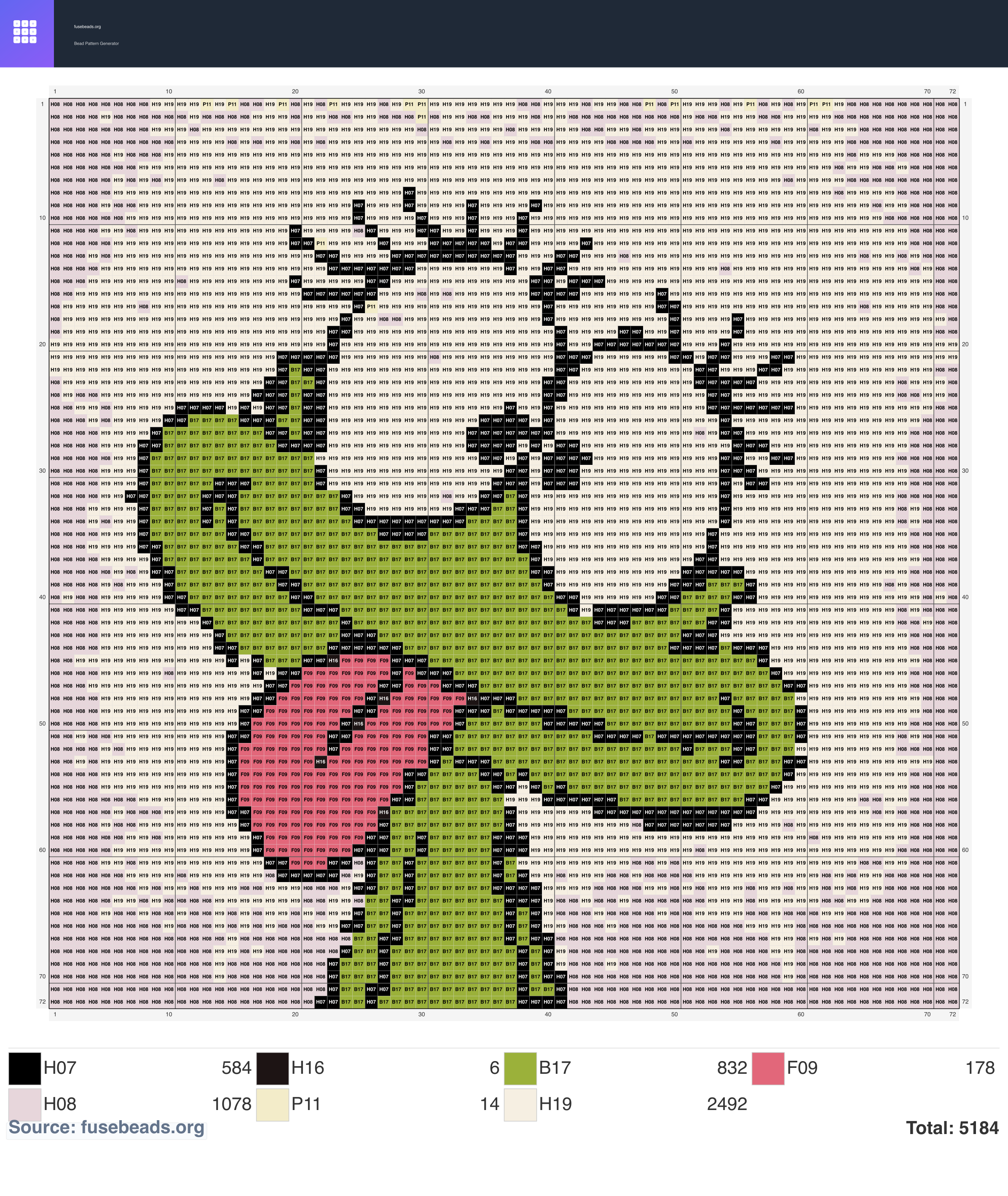 Kawaii #1053 perler beads pattern