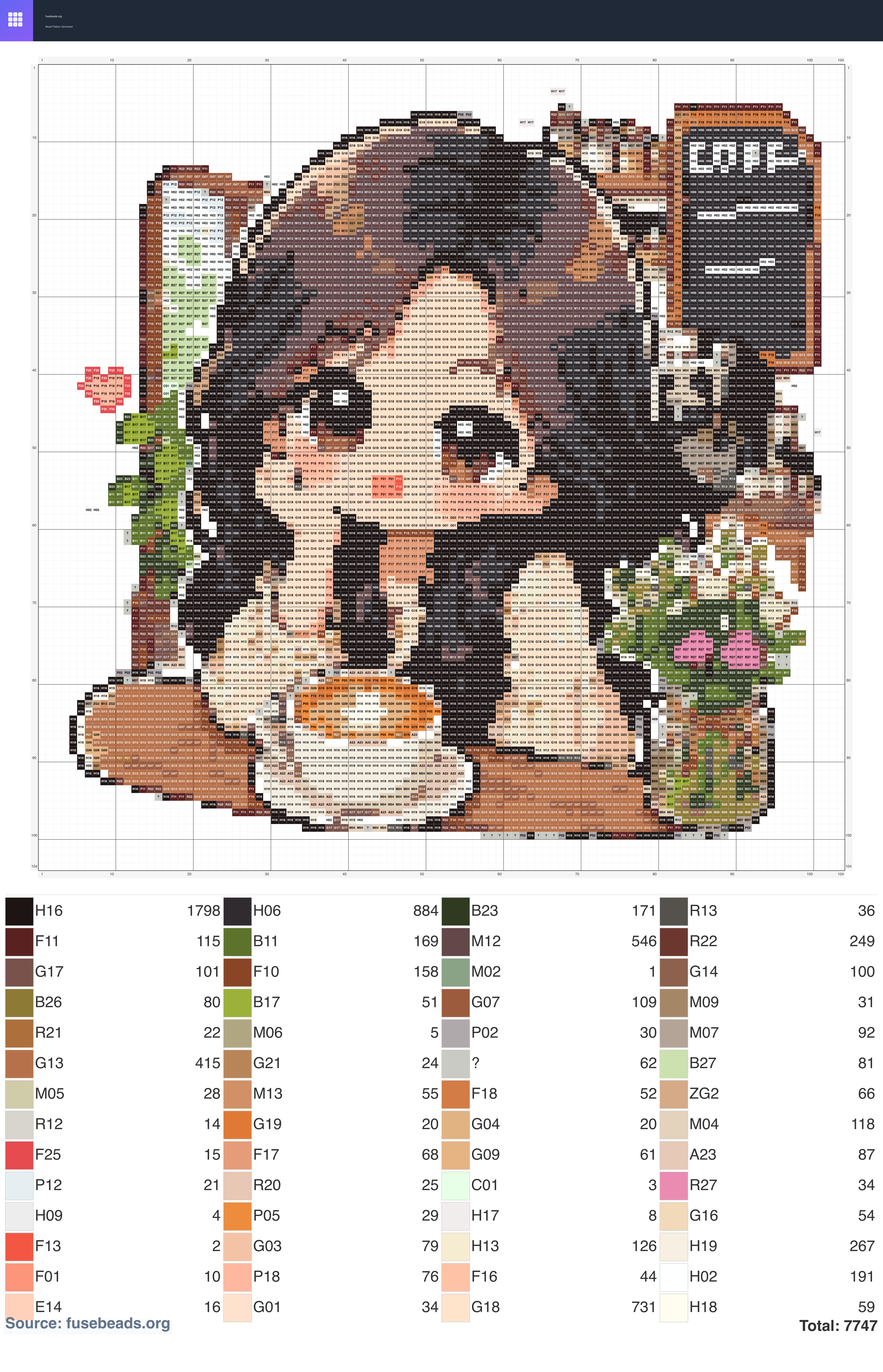 Kawaii #351 perler beads pattern