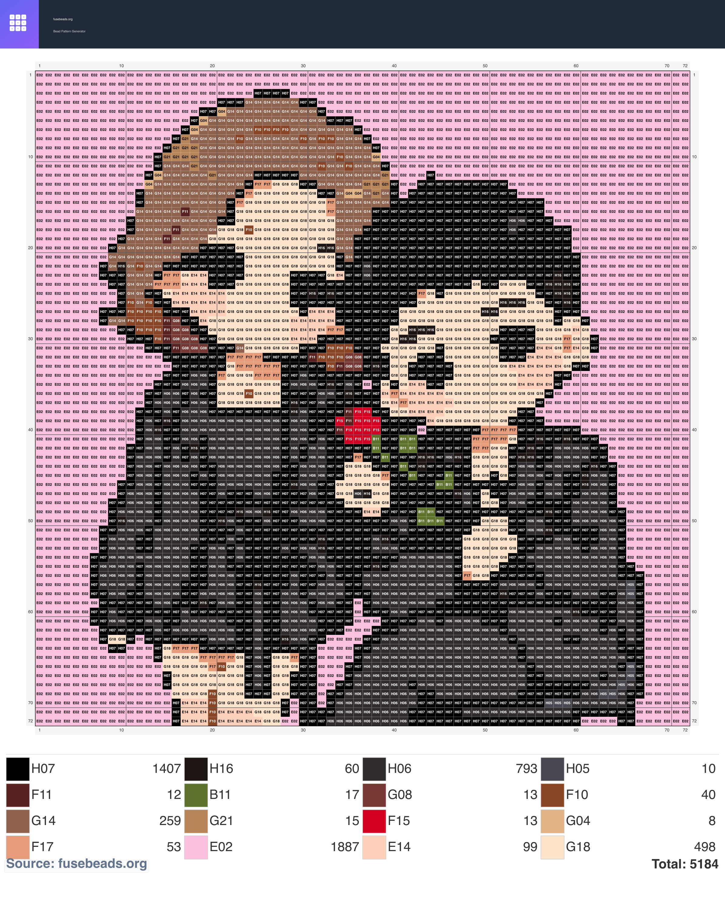 Couple perler beads pattern