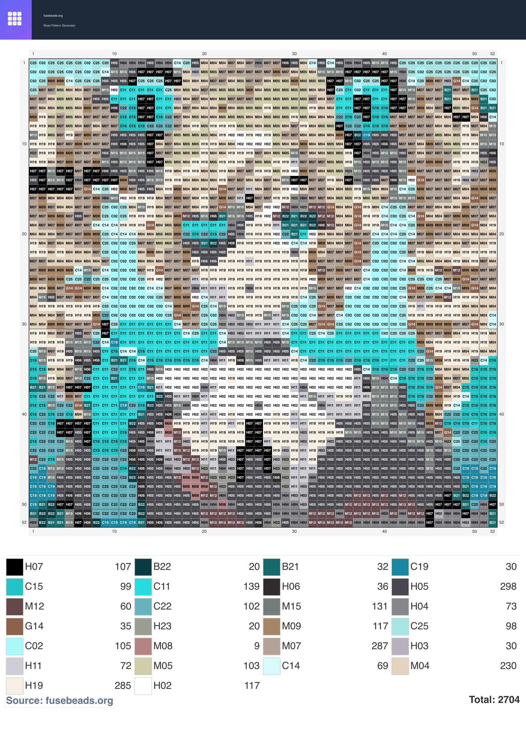Kawaii #1136 perler beads pattern