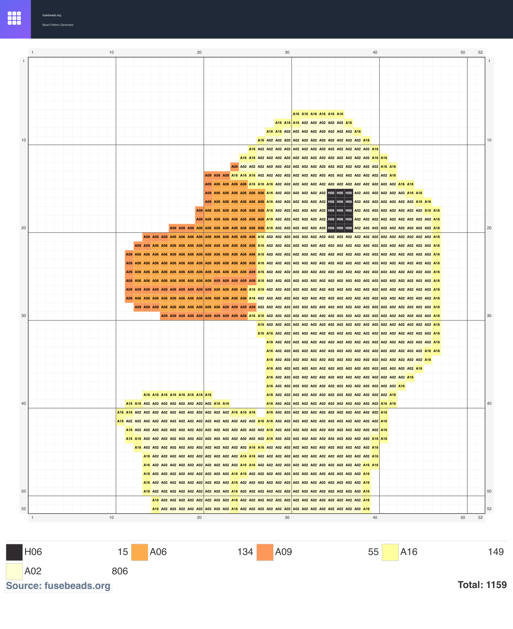 Dizzy perler beads pattern