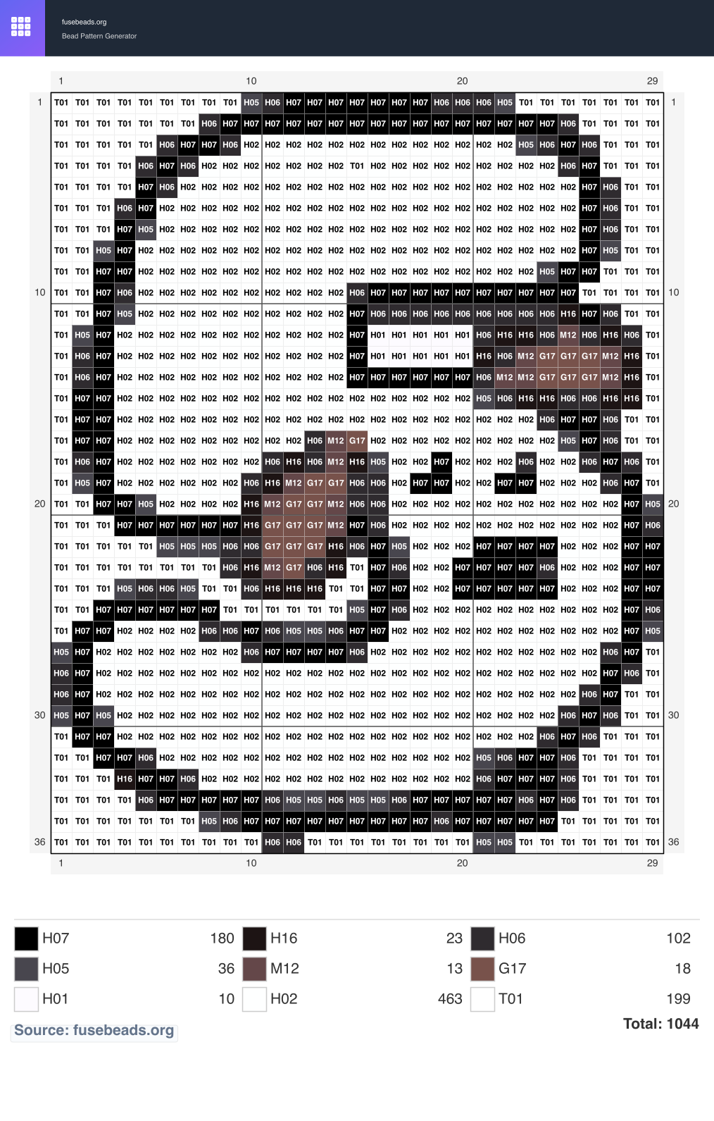 Puppy Number 5 perler beads pattern