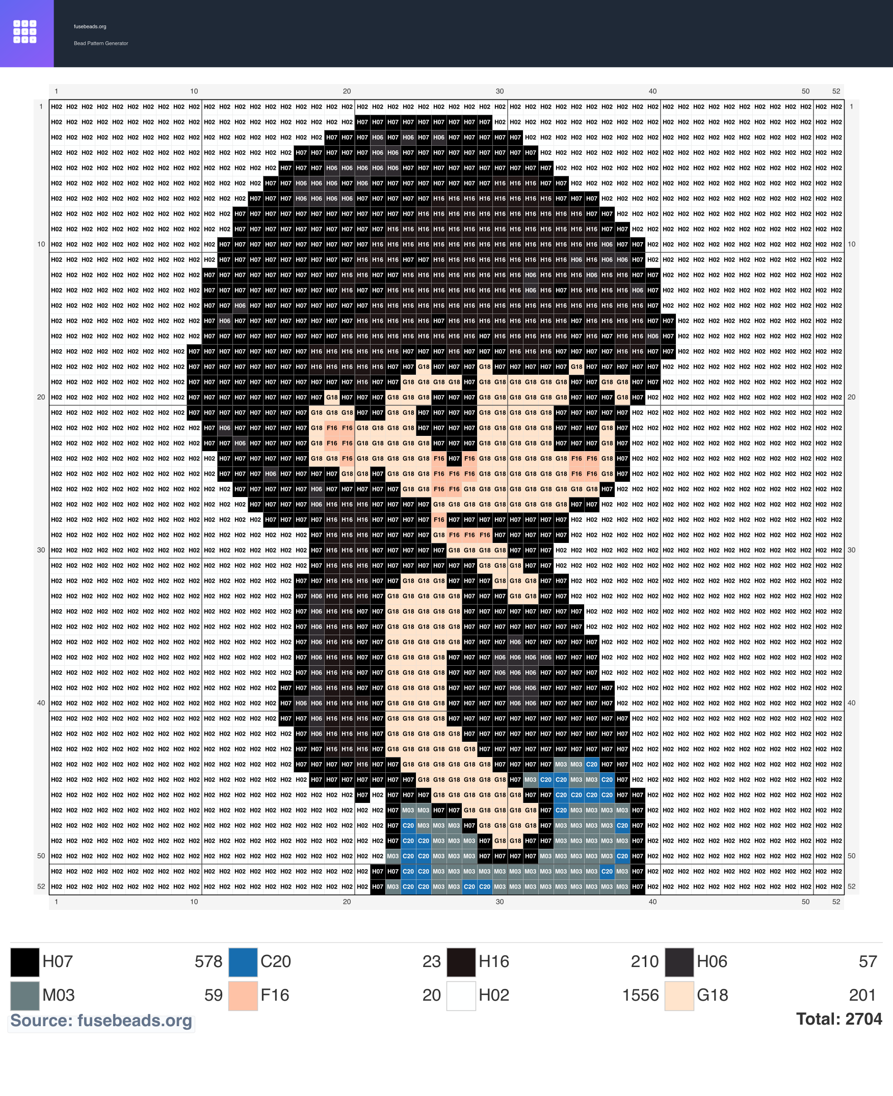 Kawaii #1242 perler beads pattern