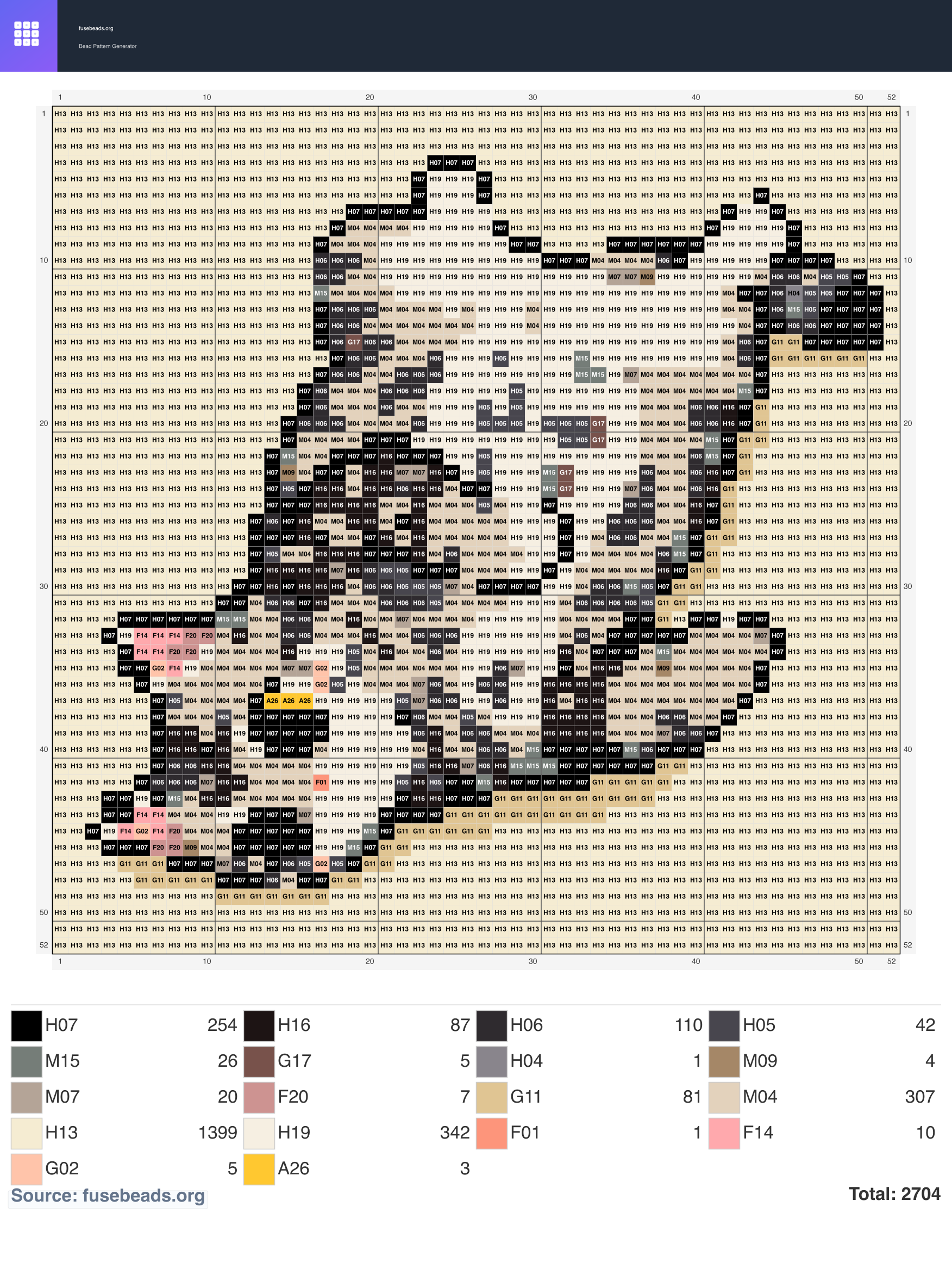 Kawaii #1268 perler beads pattern