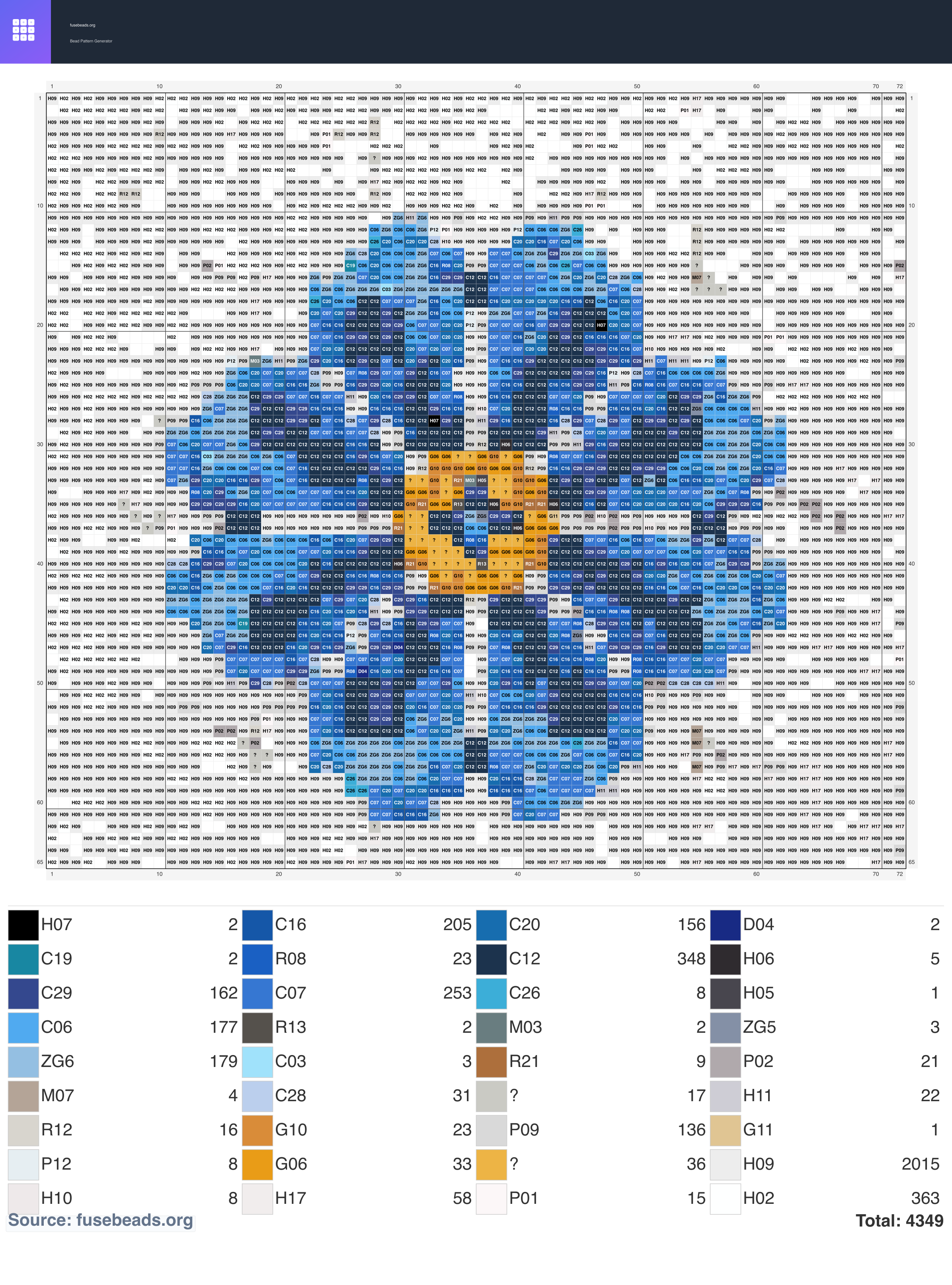 Flowers perler beads pattern